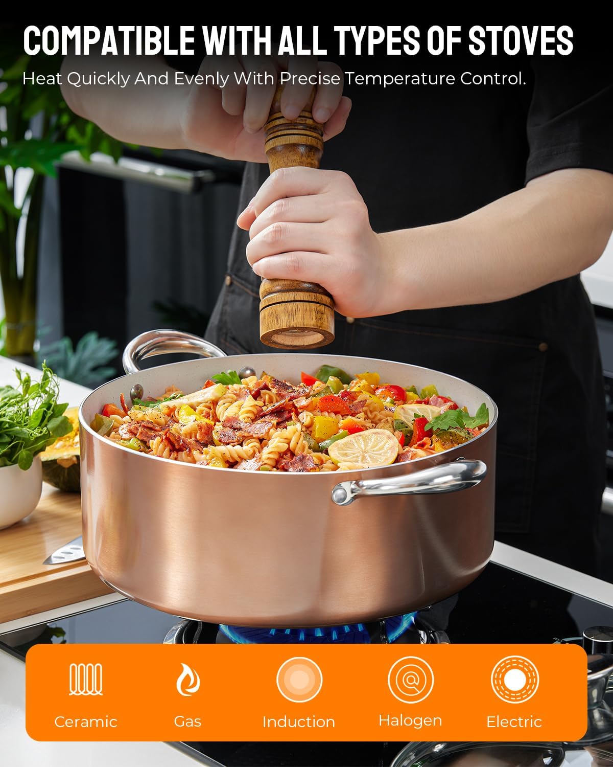 8 Quart Cooking Pot with Lid