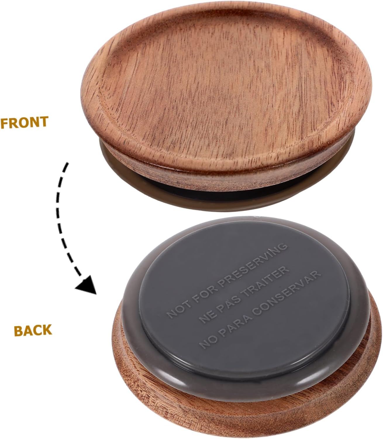 PrettyZoom Organic Wide Mouth Mason Jar Lids for Canning and Storage