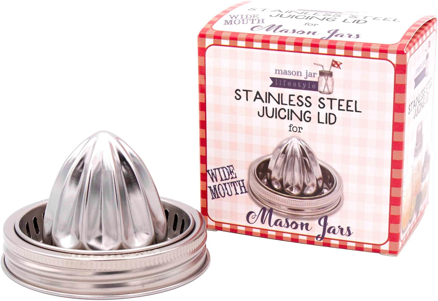 Hand-Pressable Stainless Steel Citrus Juicer Lid for Mason Jars