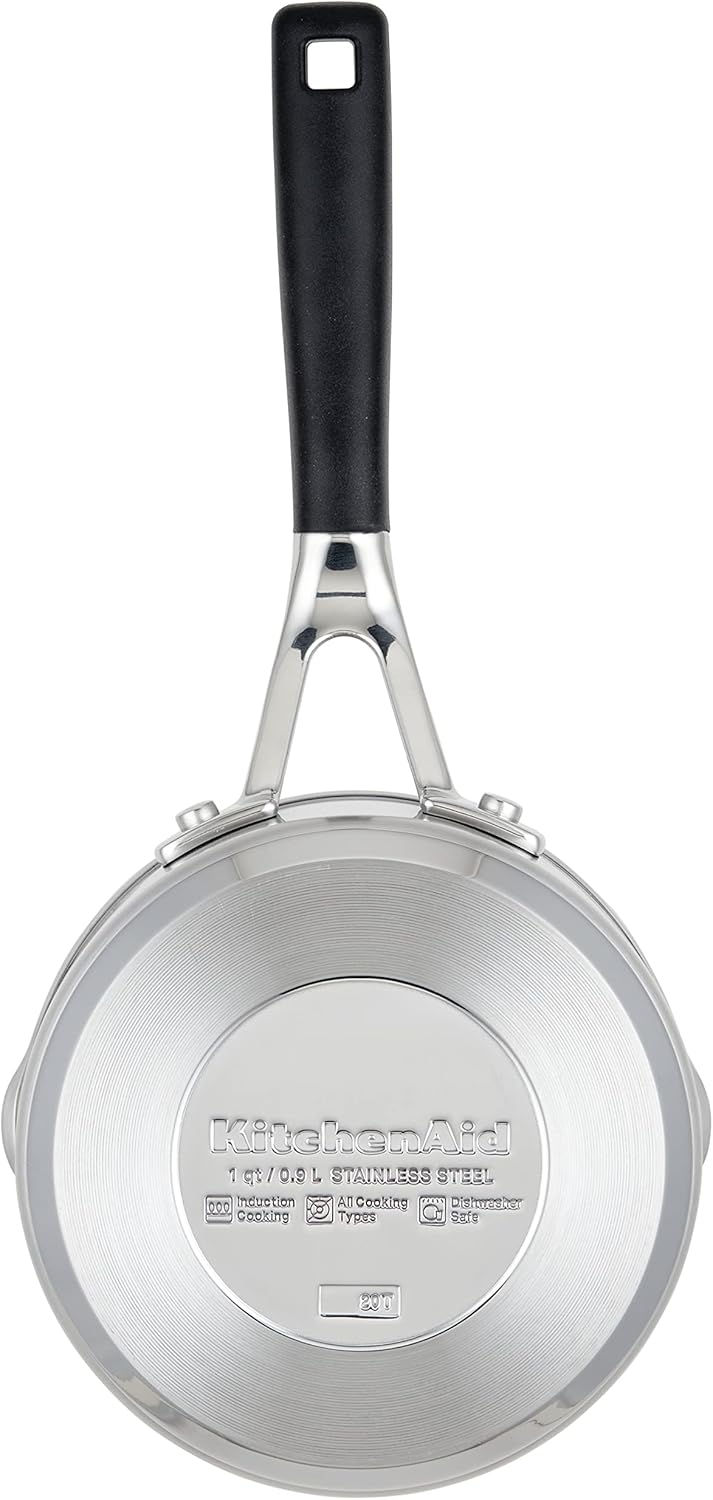 Quick Heat Easy Pour 1-Qt Stainless Saucepan