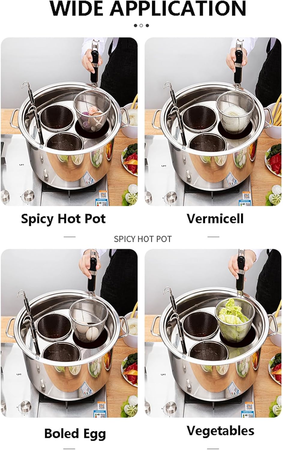 Stainless Steel Multipots Pasta Cooker for Hot Pots