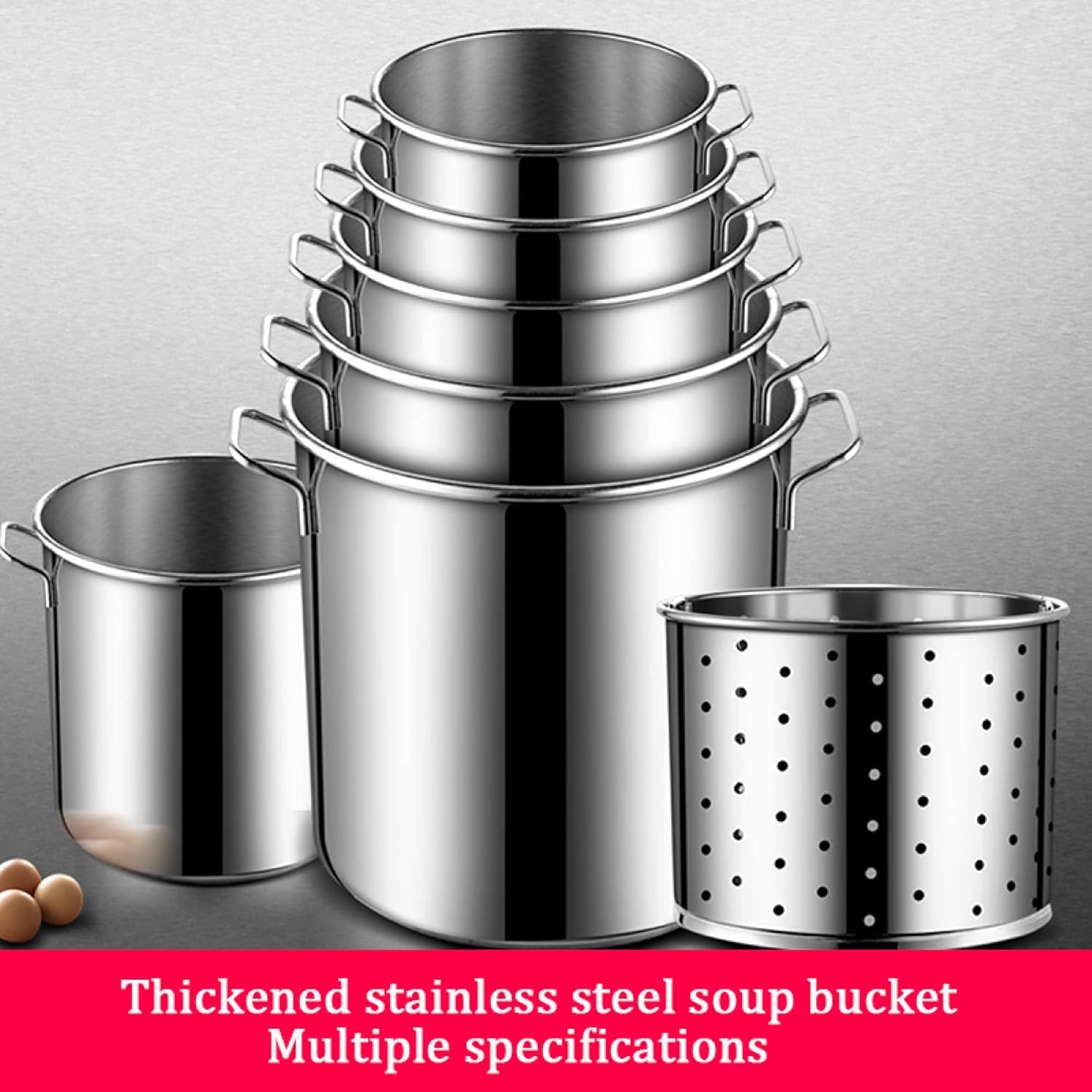 Versatile 27QT Stock Pot with Strategie