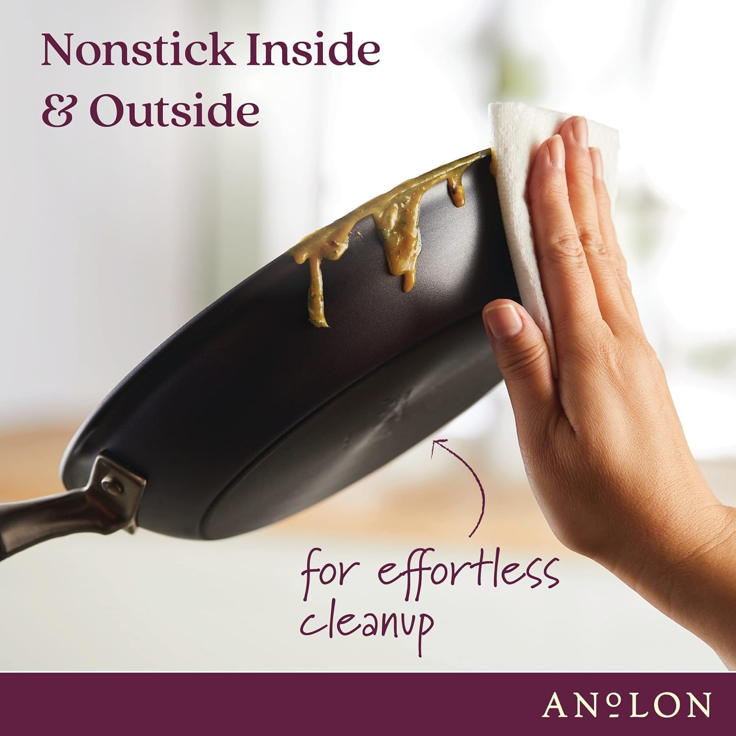 Anolon Advanced Home Hard-Anodized Nonstick Wide Stock Pot Moonstone