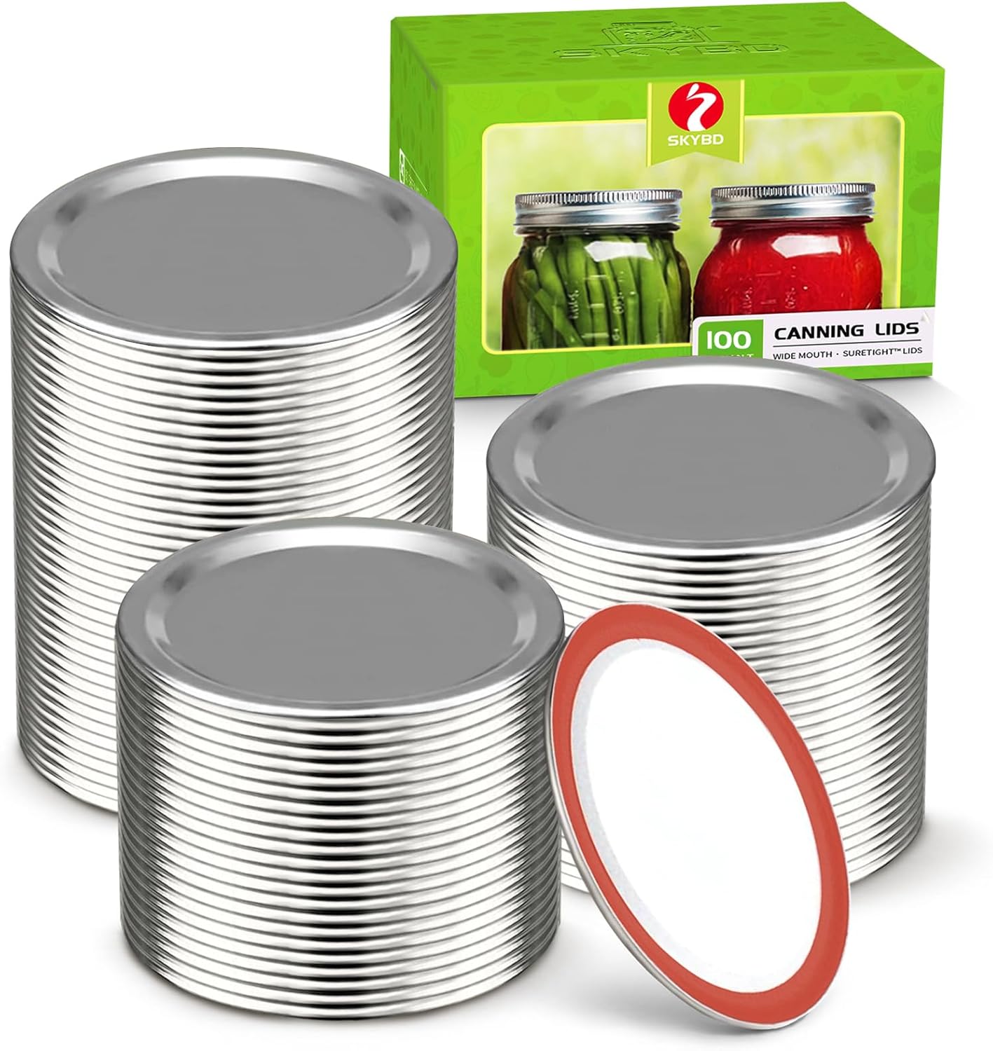 100-Count Wide Mouth Canning Lids