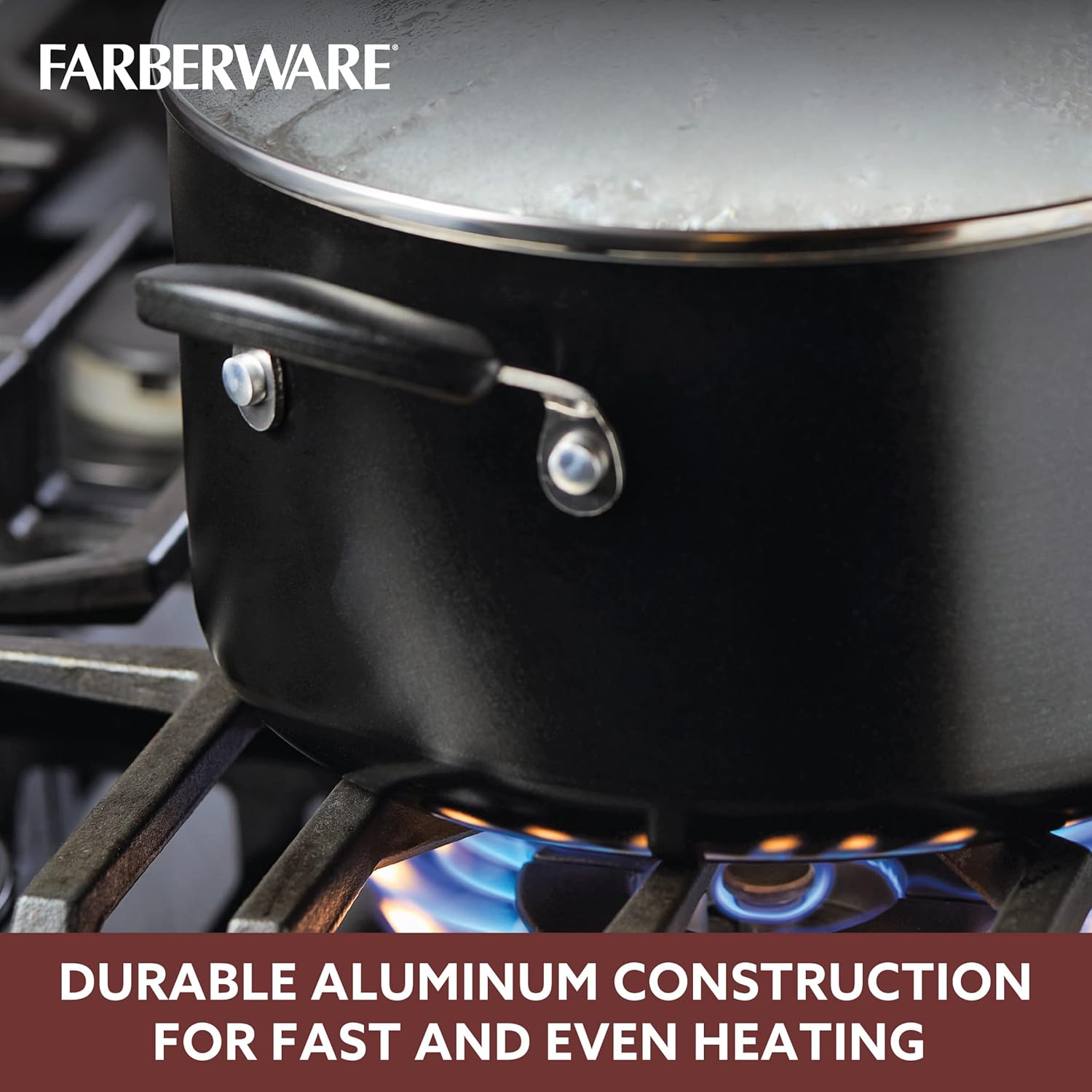 Farberware Smart Control StockpotHigh-Quality with Steam Vent-Black