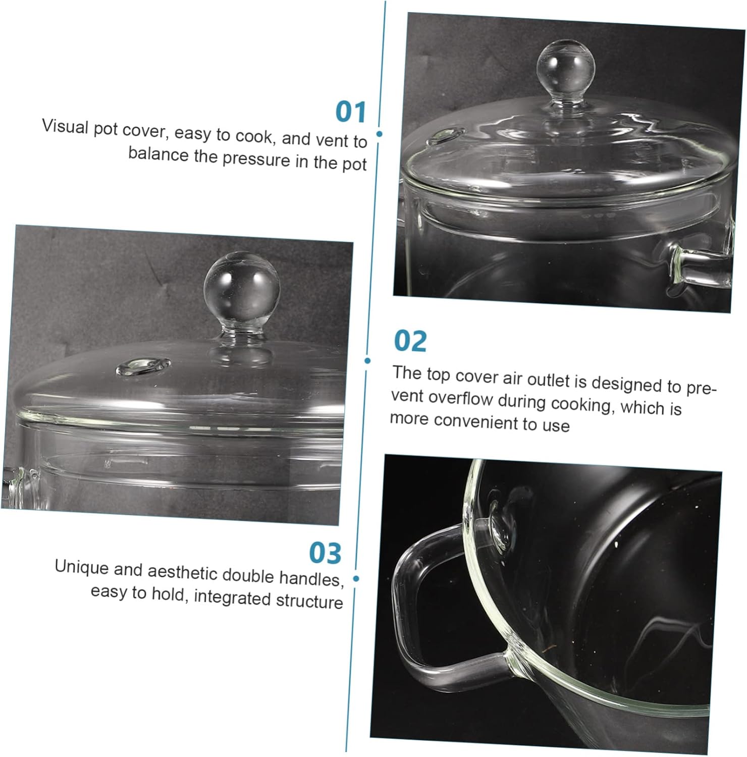 High Borosilicate Glass Stockpot Perfect for Korean Ramen