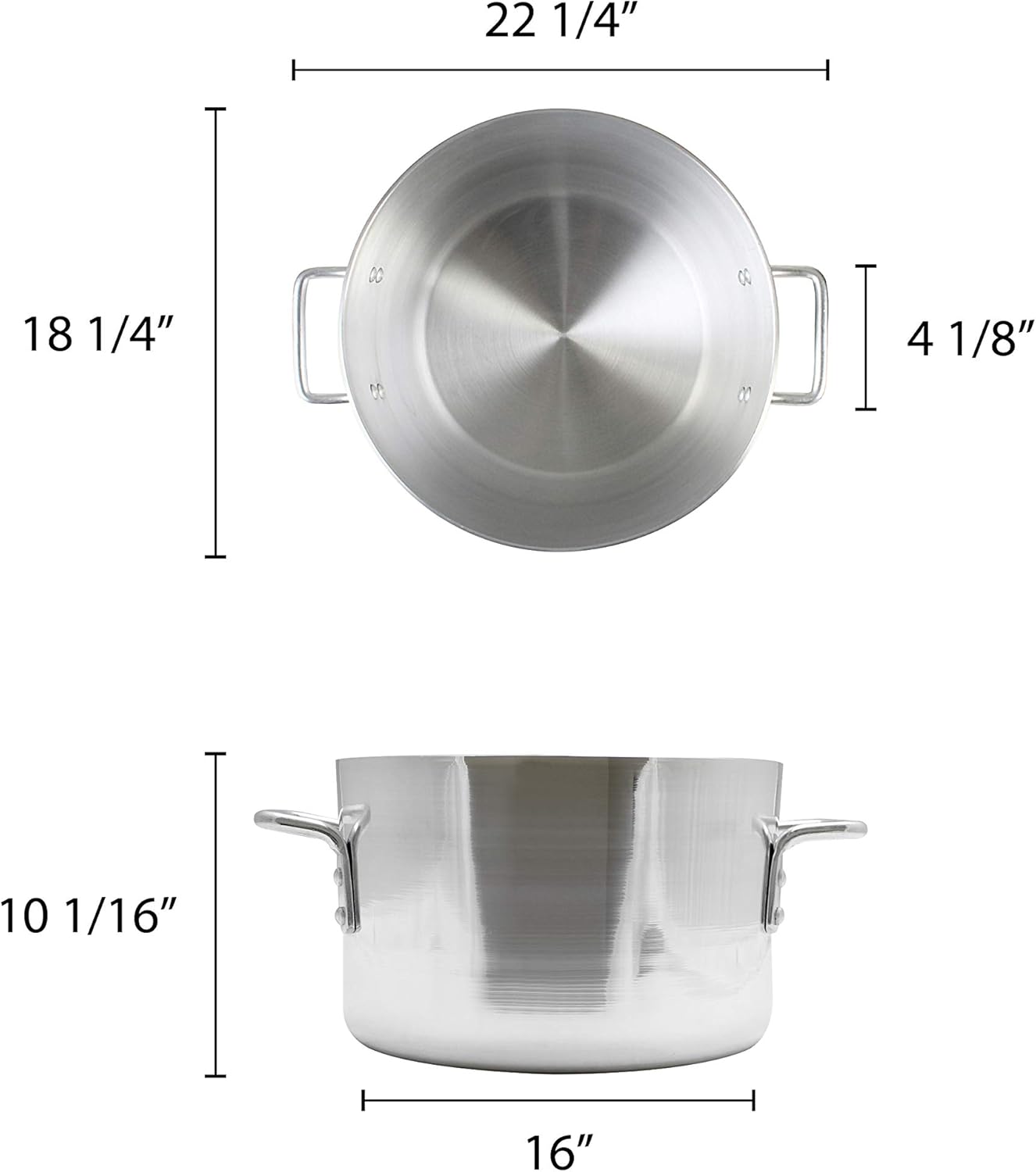 Professional-Grade 40 Quart Aluminum Stockpot
