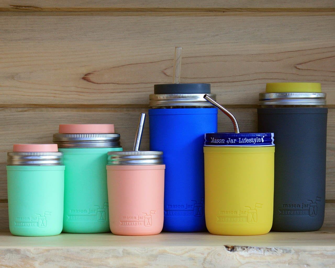 Stylish Silicone Drinking Lids for Wide Mouth Mason Jars