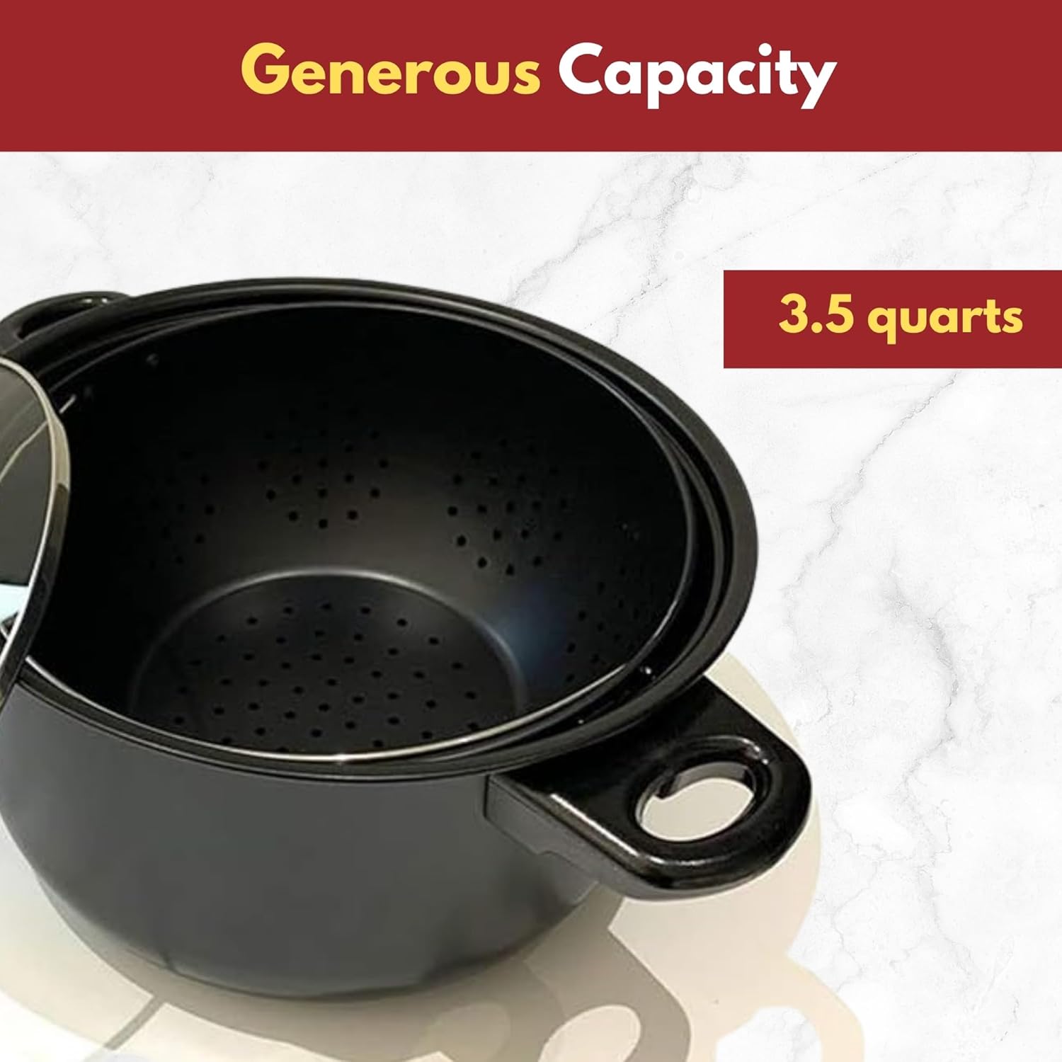 Versatile Stock Pot with Lid and Strainer