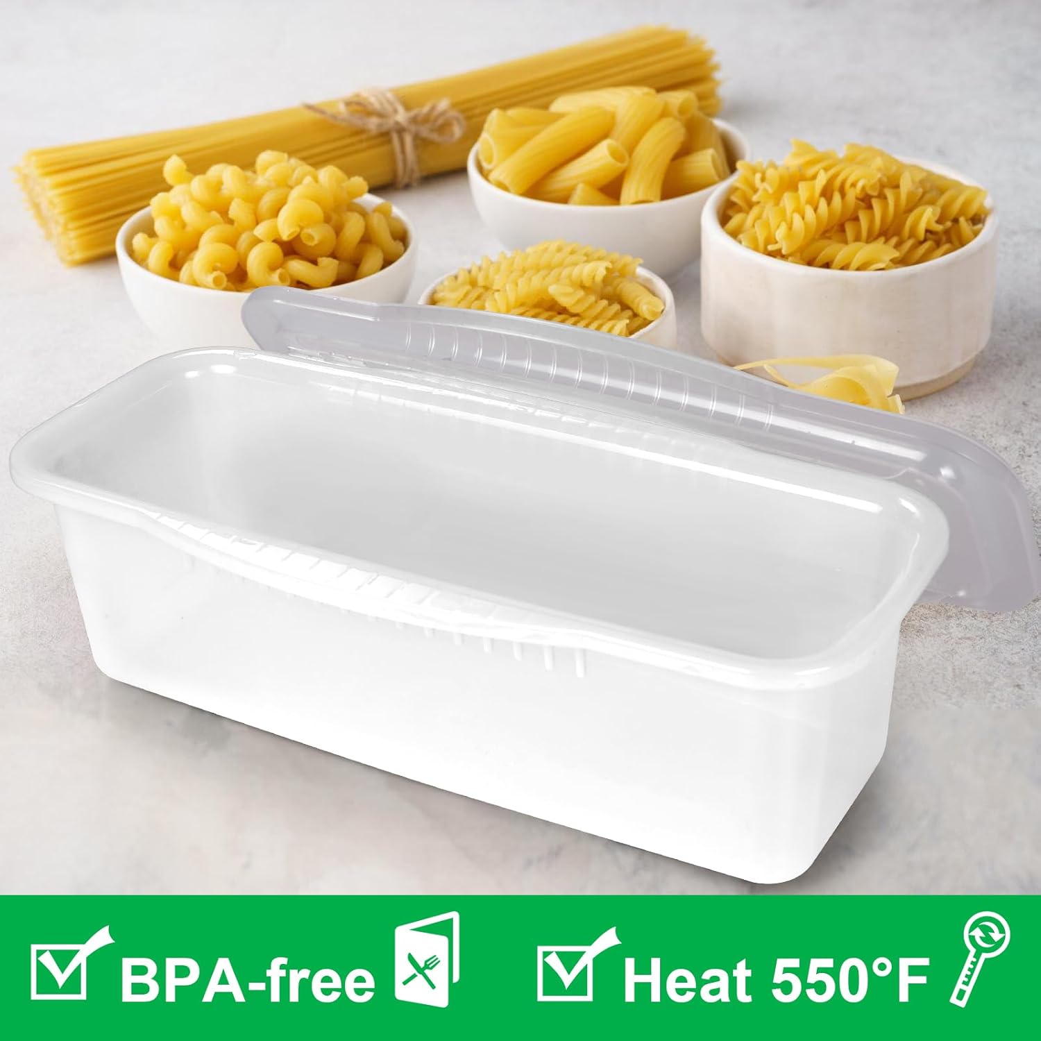 Microwave Pasta Maker with Strainer Lid