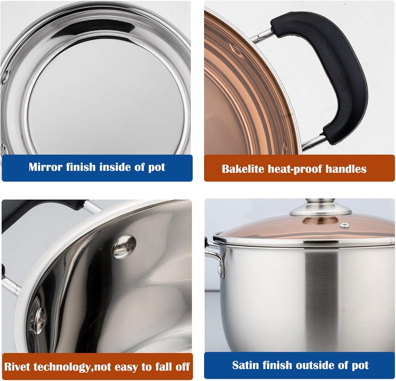 PP Chef 3-Quart Stainless Steel Stockpot