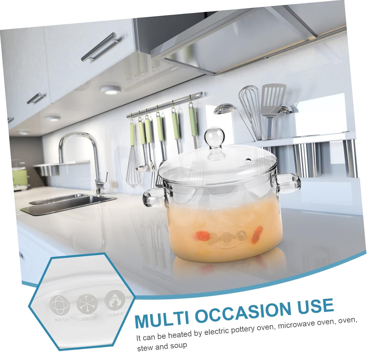 High Borosilicate Glass Stockpot Perfect for Korean Ramen