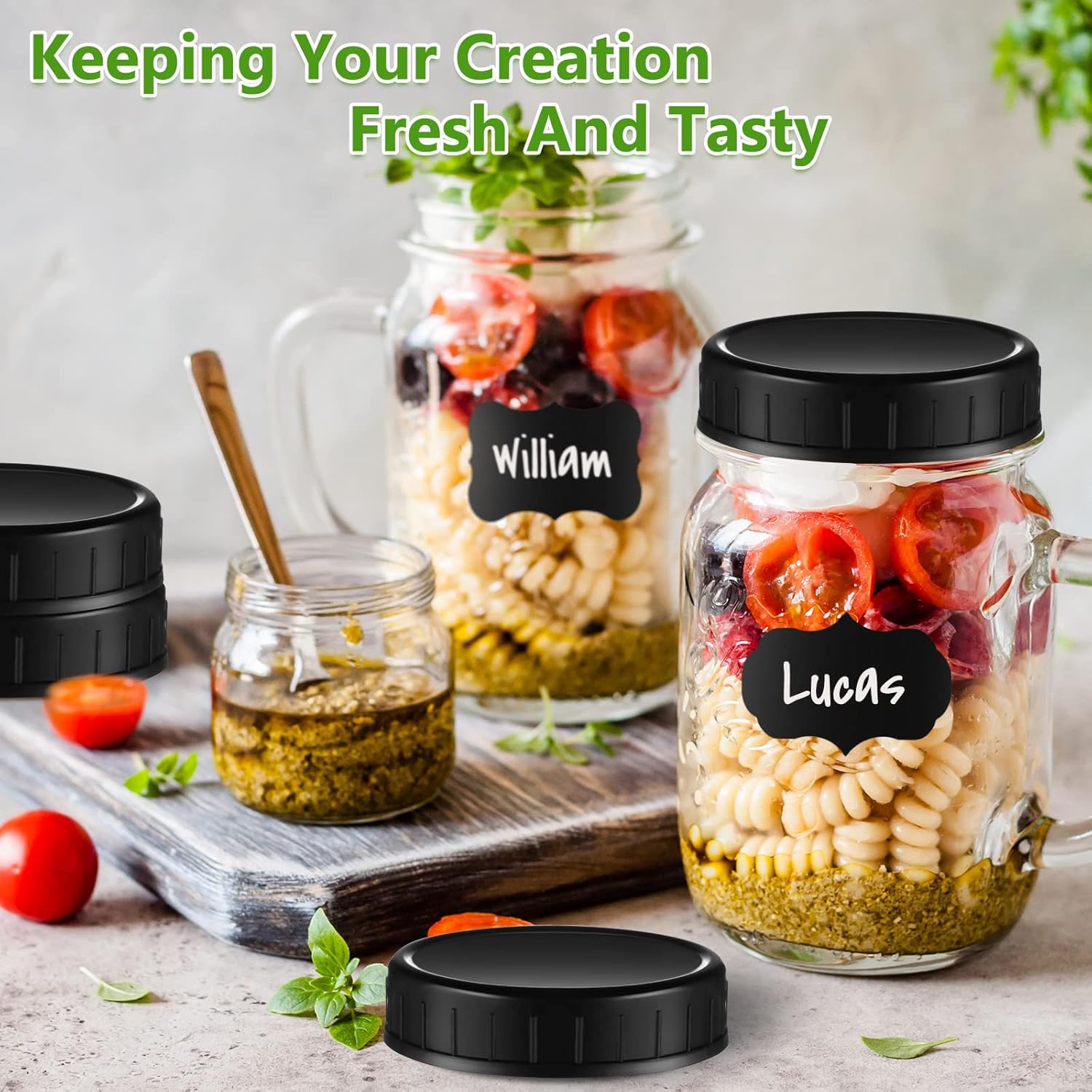 40-Piece Set Mason Jar Lids for Canning and Storage