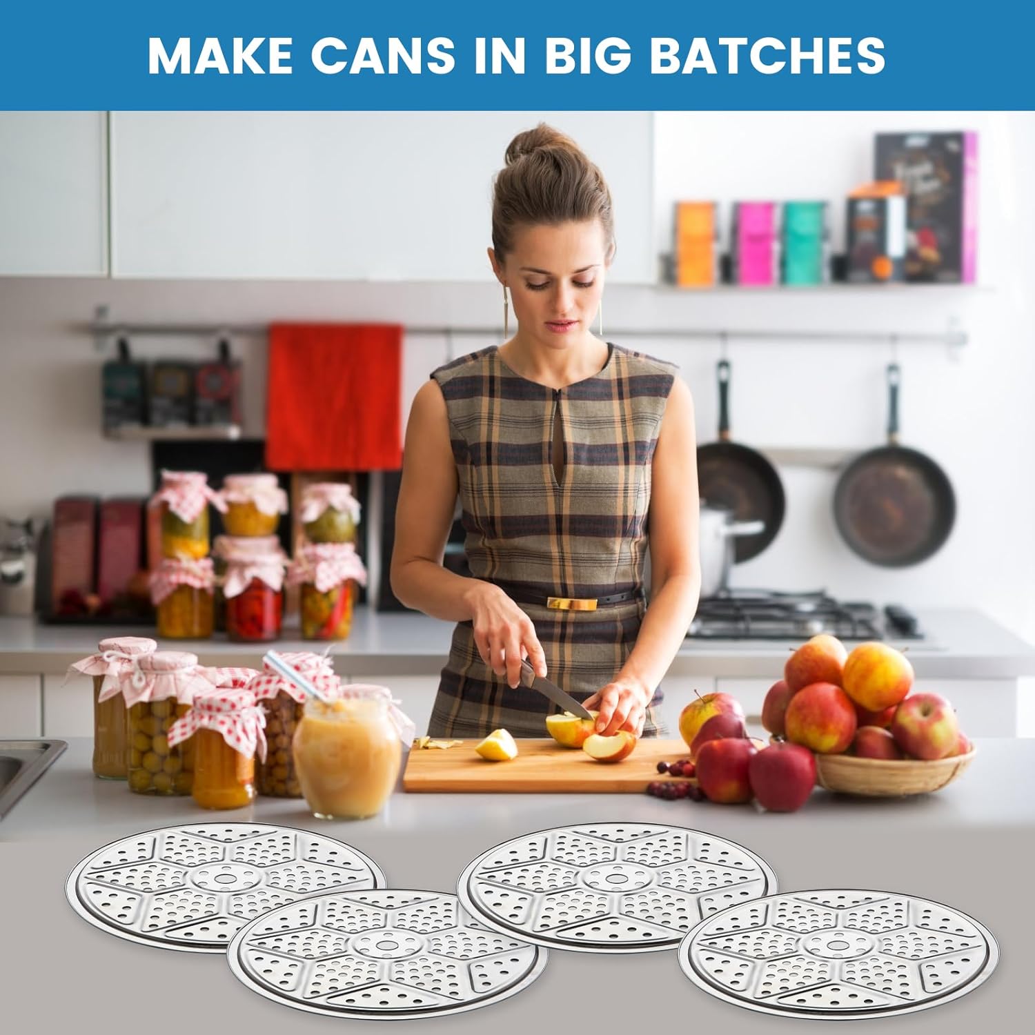 Sturdy 4-Pack Pressure Canner Rack