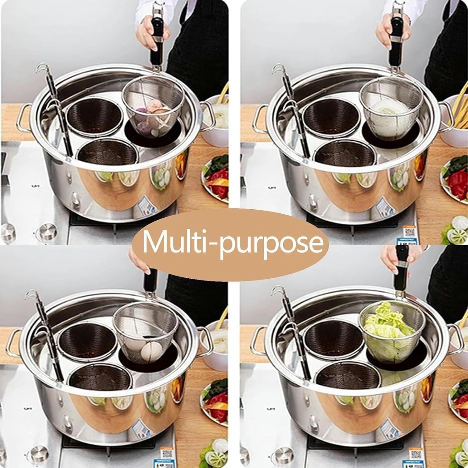 Wzglod Premium Stainless Steel Pasta Cooker Set