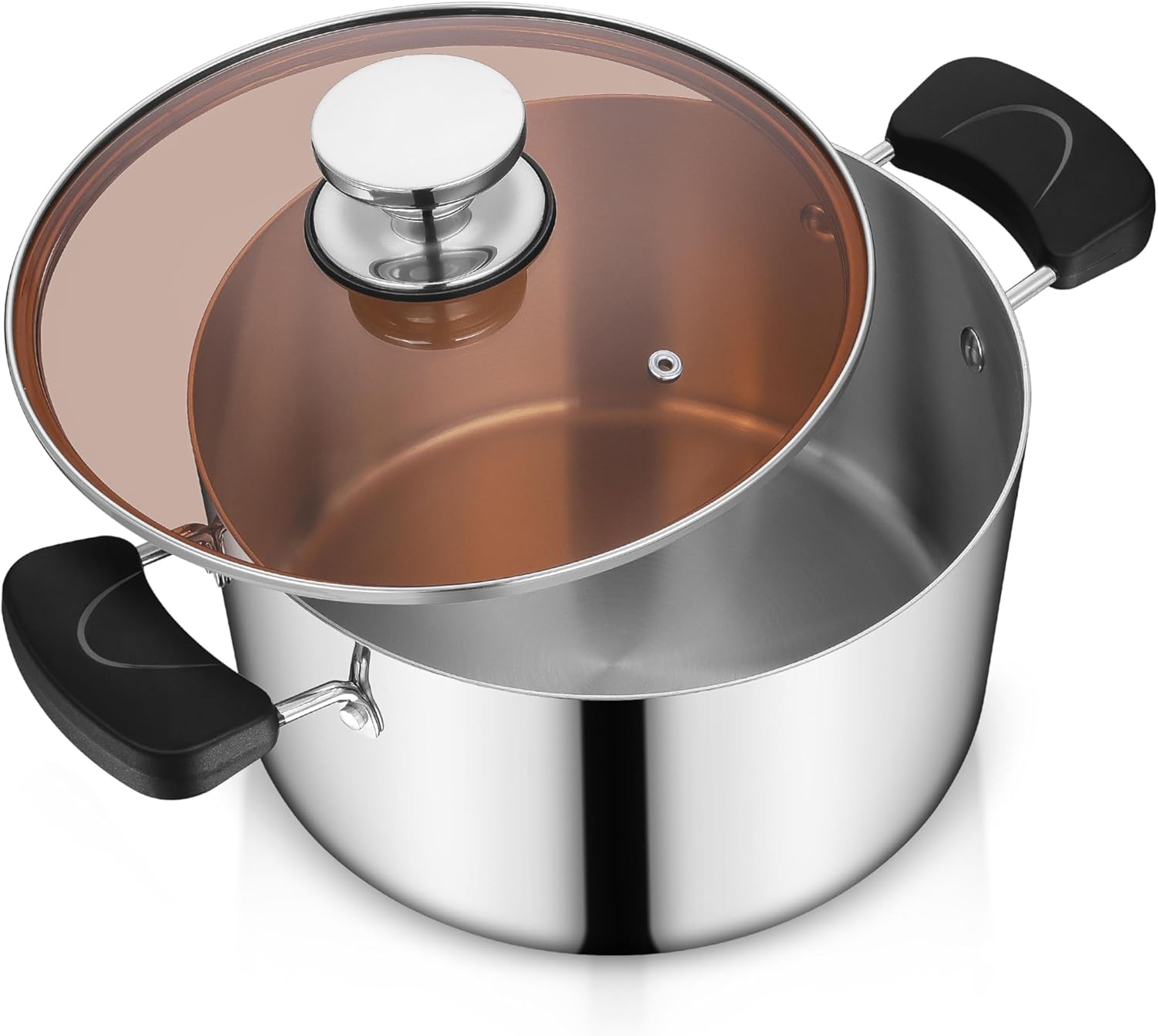 TeamFar 6QTStainless Steel Stockpot Set