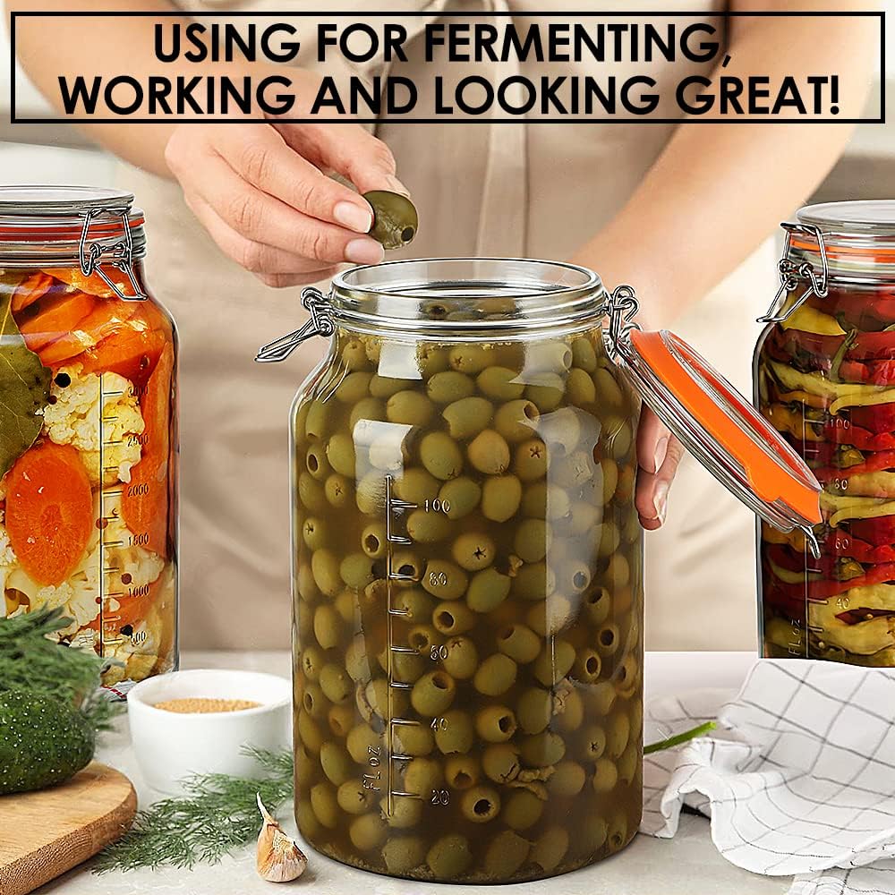 Super Wide-Mouth Leak-Proof Glass Jars for Canning