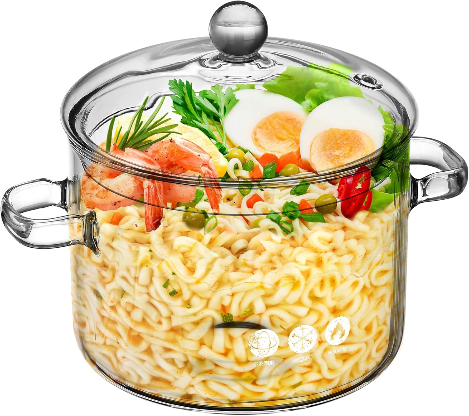 High-Borosilicate Glass Cooking Pot for Stove Kitchen Use