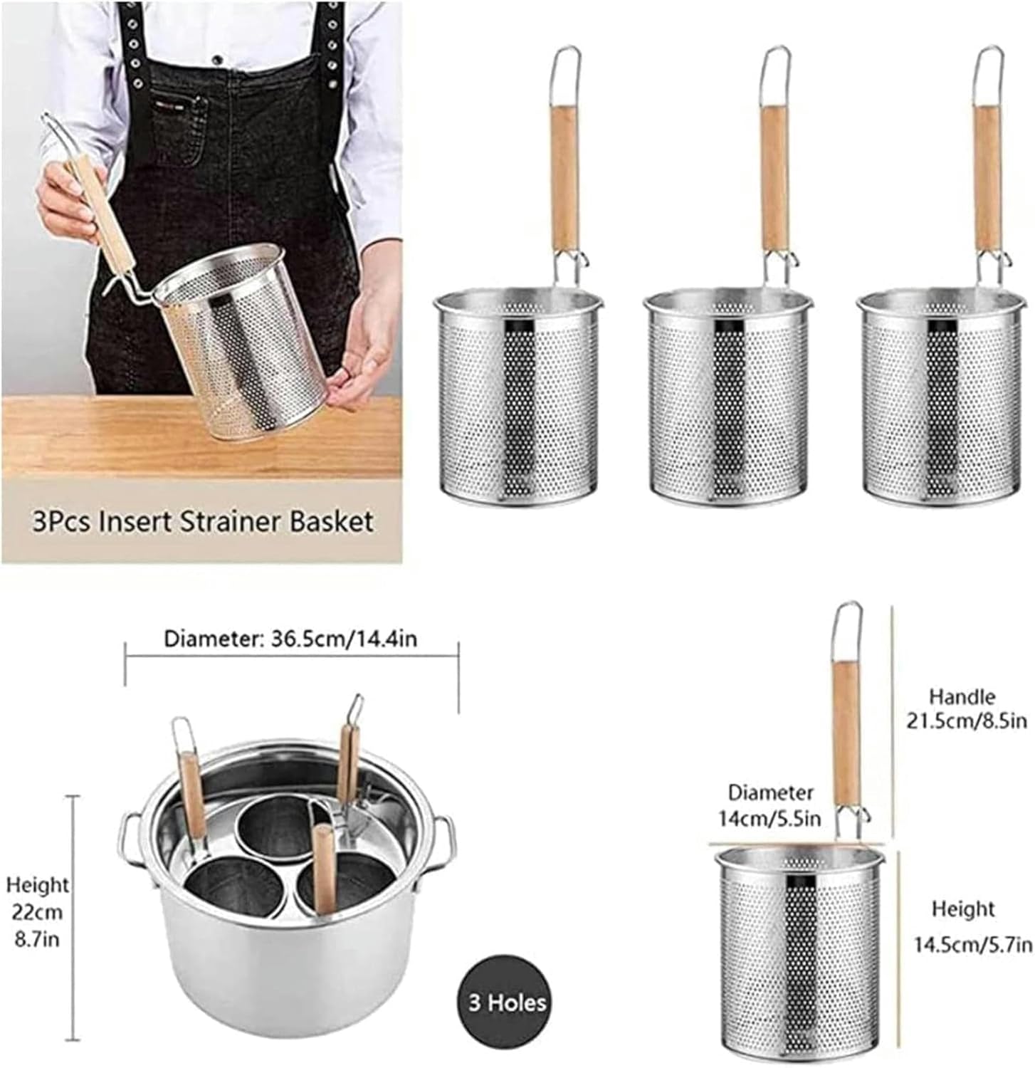 Sturdy Stainless Steel Pasta Cooker Set