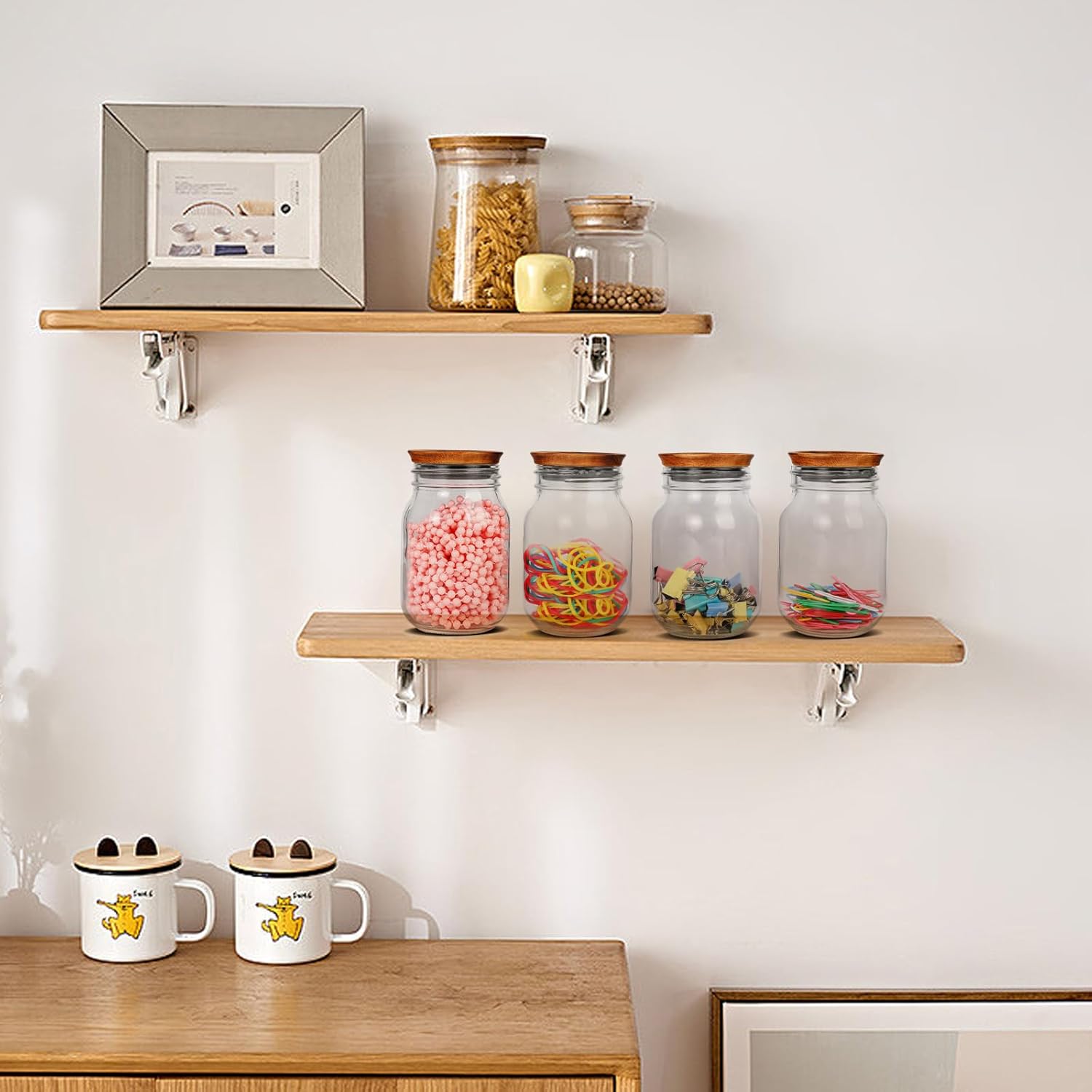 Saiveina 6-Pack Regular Mouth Lids for Mason Jars