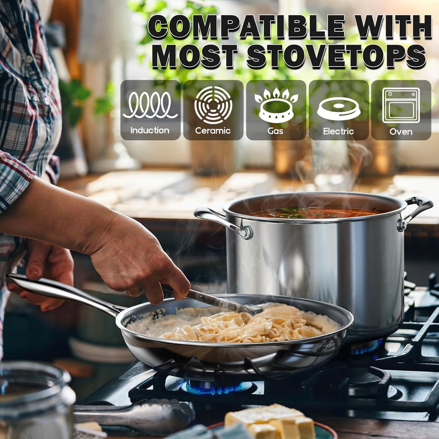 Stainless Steel Saucepan for Professional Cooking