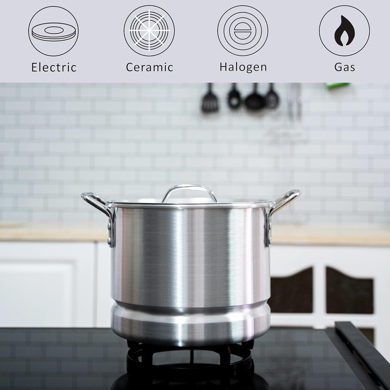 Portable Stockpot with Steamer for Outdoor Cooking
