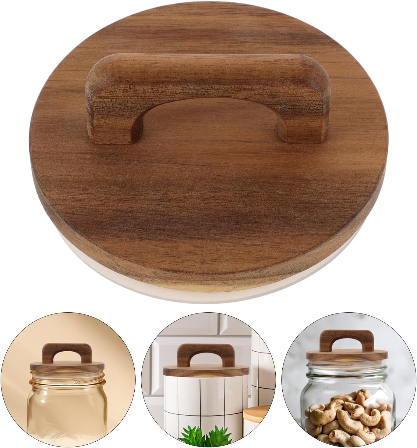 Wooden Canning Lid Aesthetic Durable Storage Solution