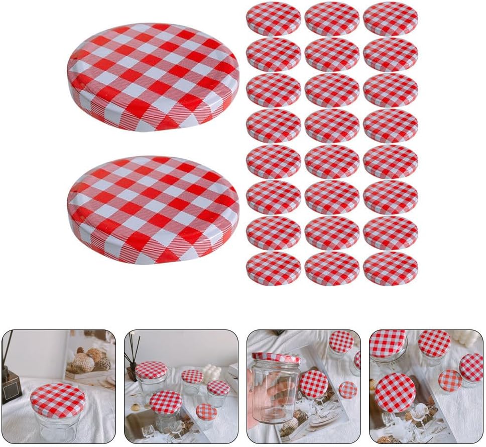 Luxshiny 40pcs Mason Jar Lids Perfect for Canning Sealing Storage
