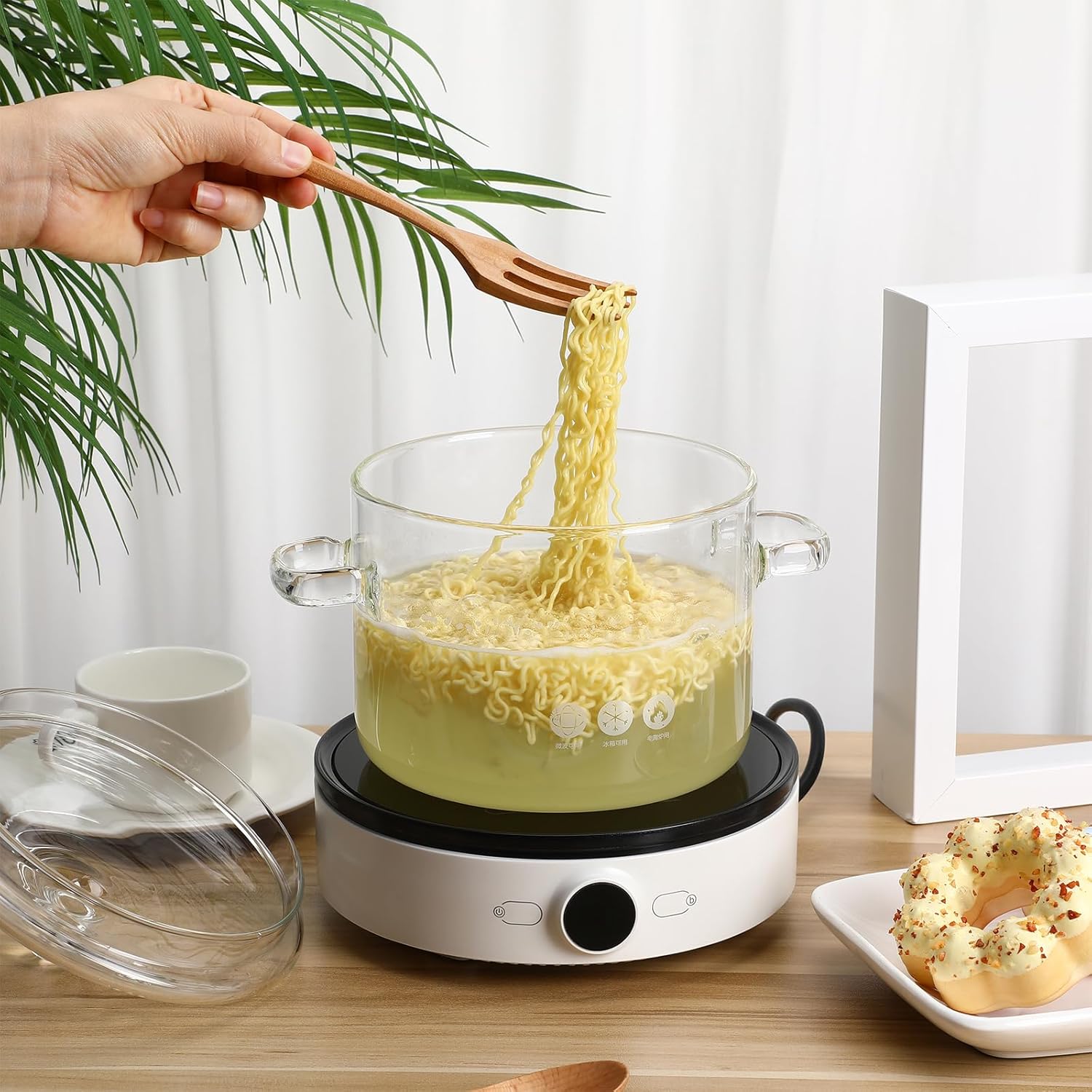 High-Borosilicate Glass Cooking Pot for Stove Kitchen Use