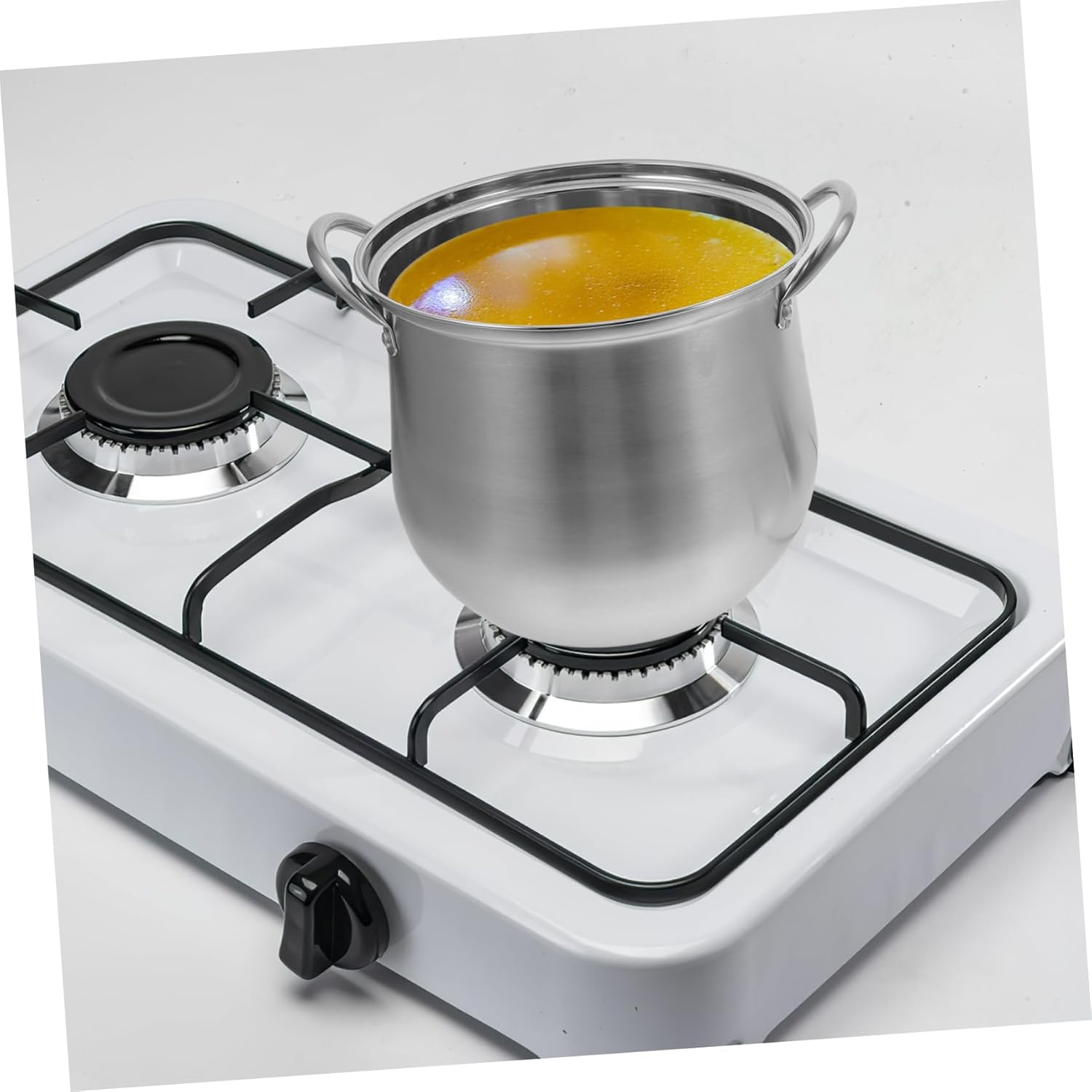 Stainless Steel Soup Pot with Built-In Handle and Heat Resistant Lid