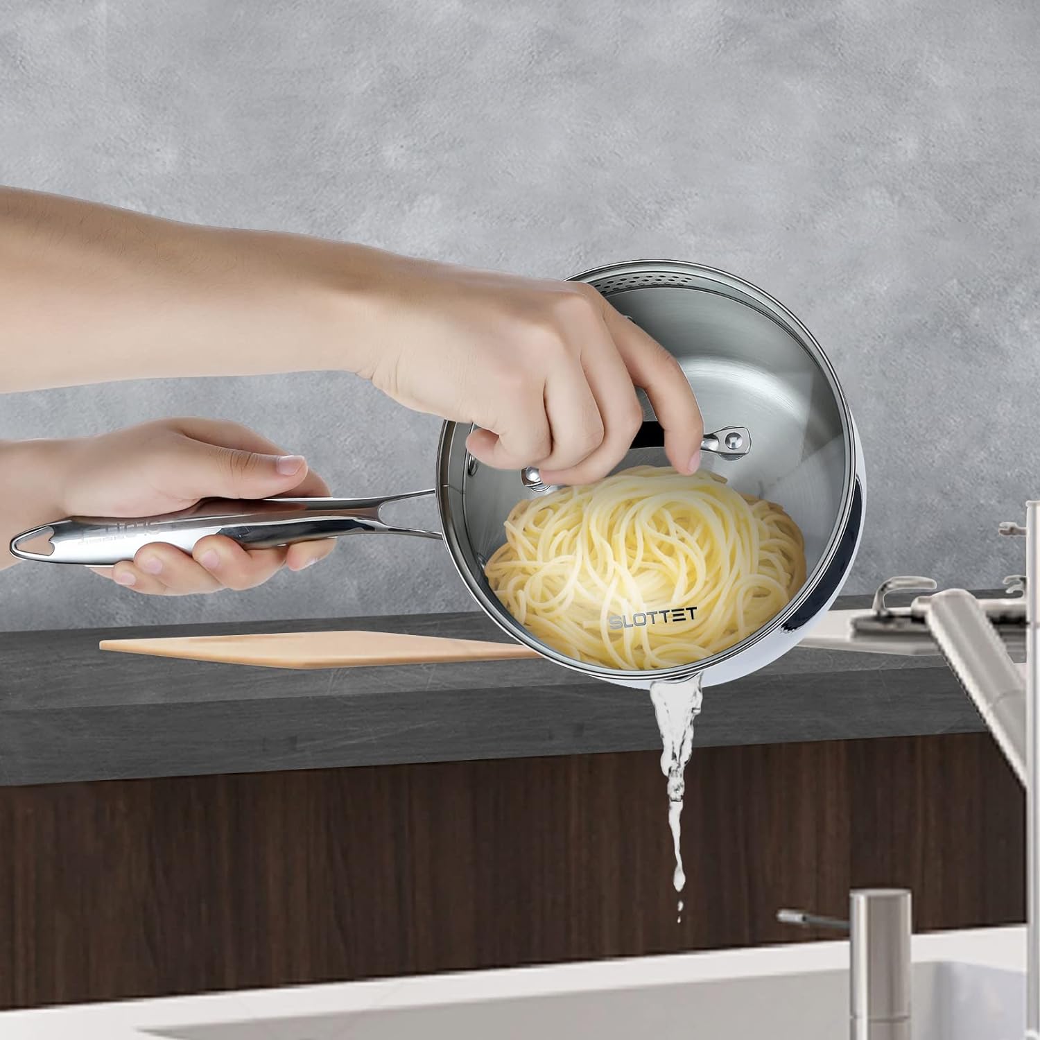 SLOTTET Tri-Ply Stainless Steel Saucepan