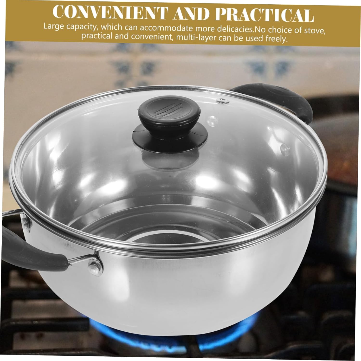 Rust-Proof Stainless Steel Steamer Pot