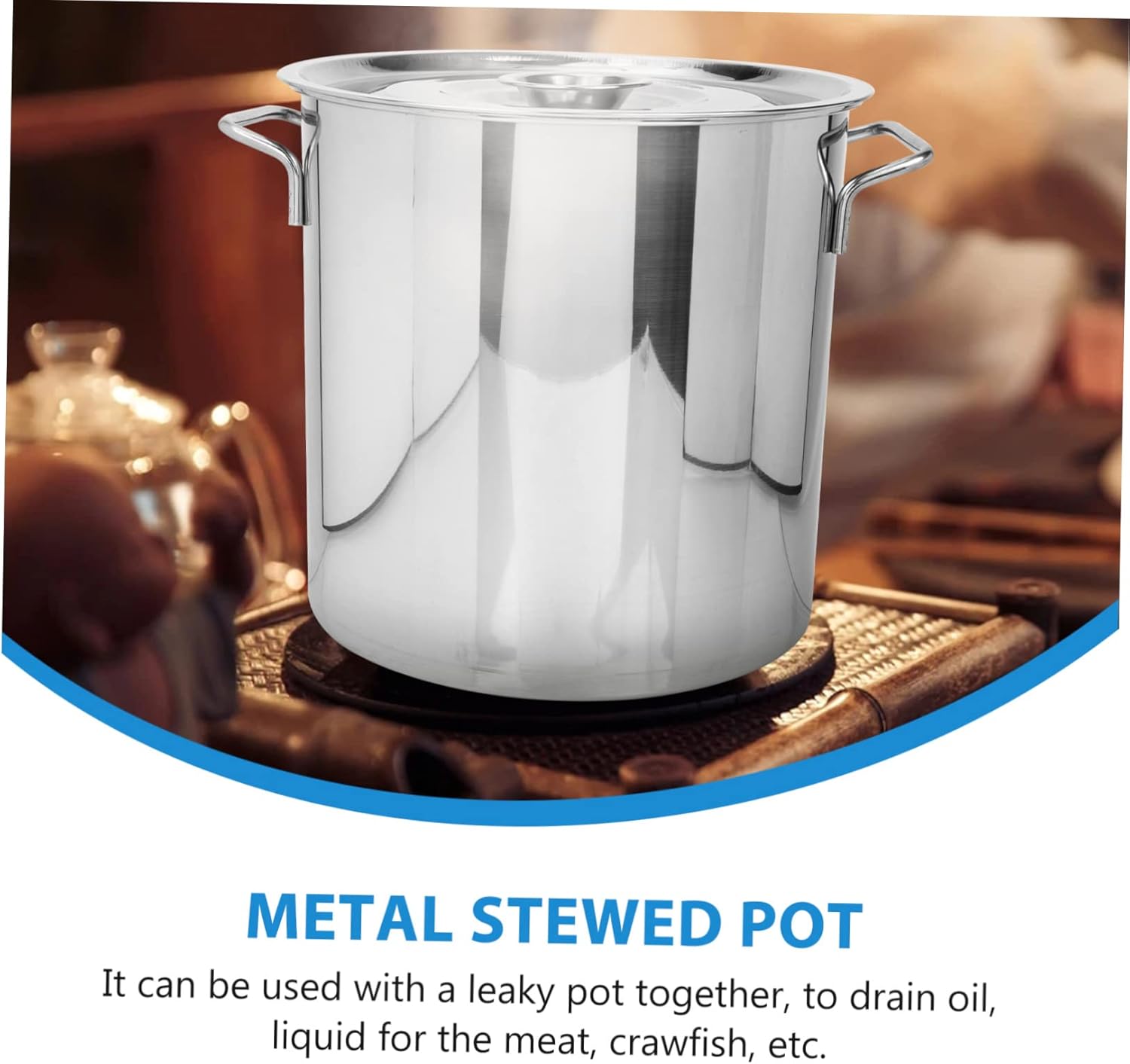 2-Piece Crayfish Boiler Containers for Food Preparation