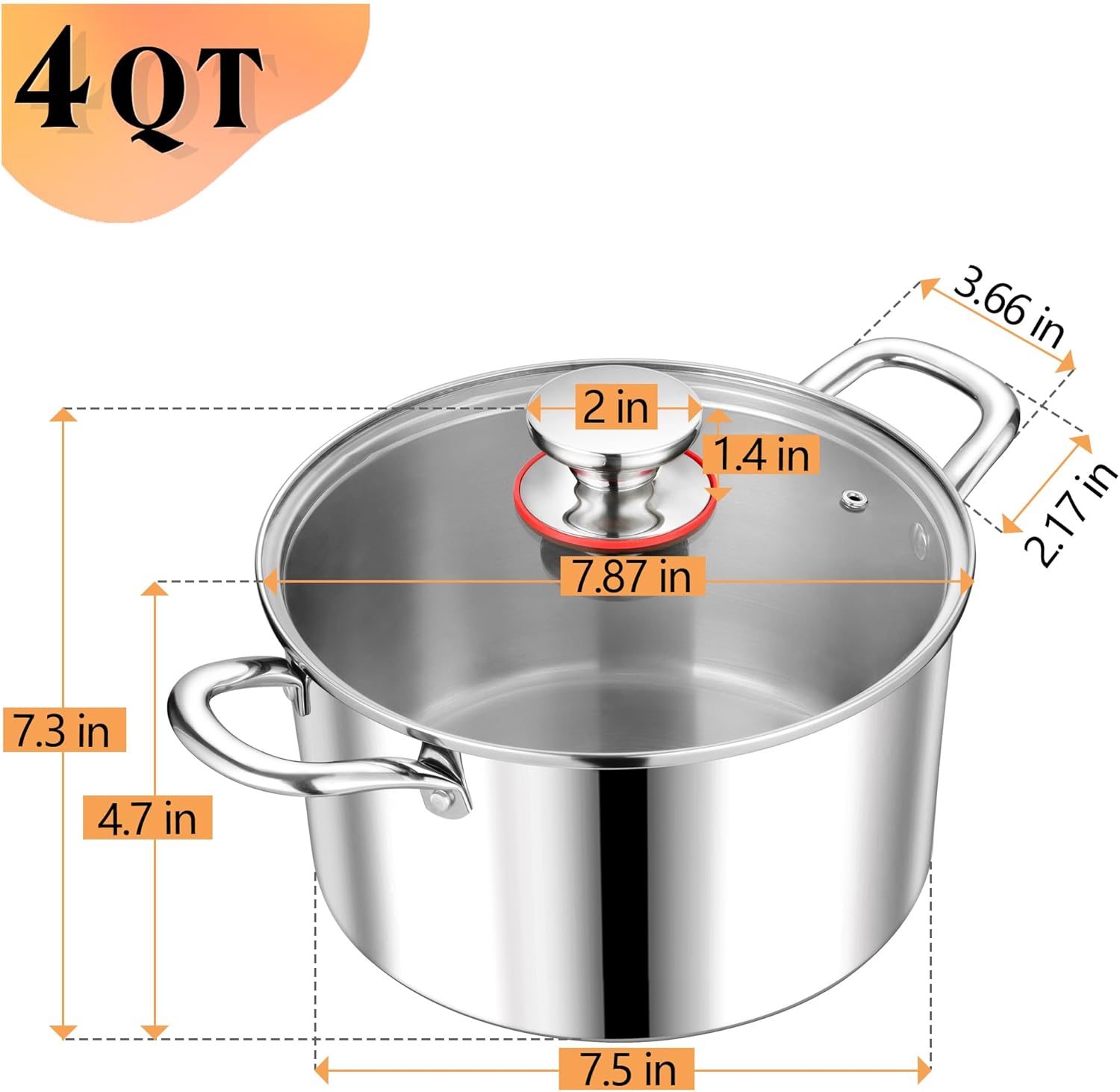 PP Chef 4 qt Stockpot