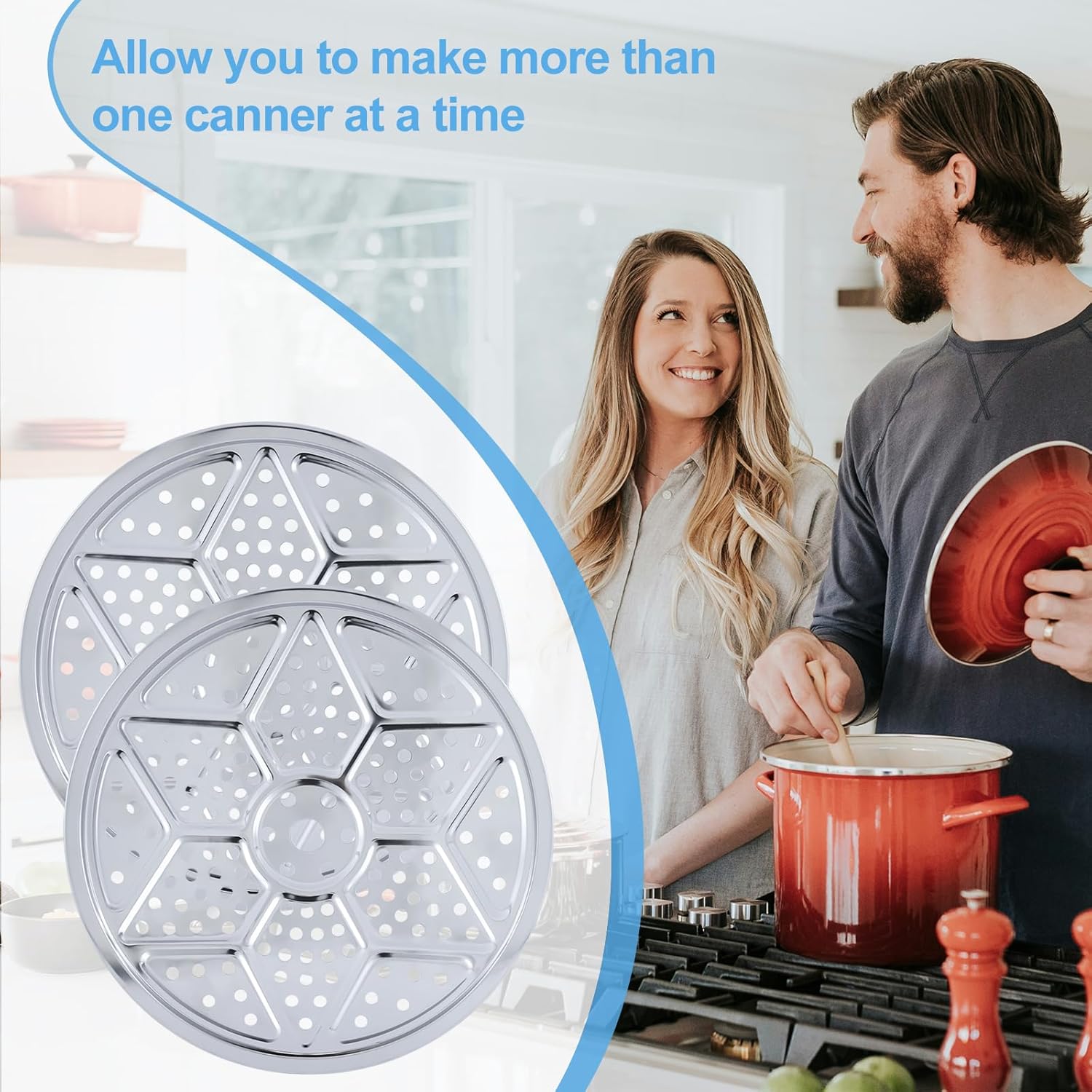 2Pcs Pressure Canner Rack Premium Stainless Steel Canning Racks for Pressure Cooker