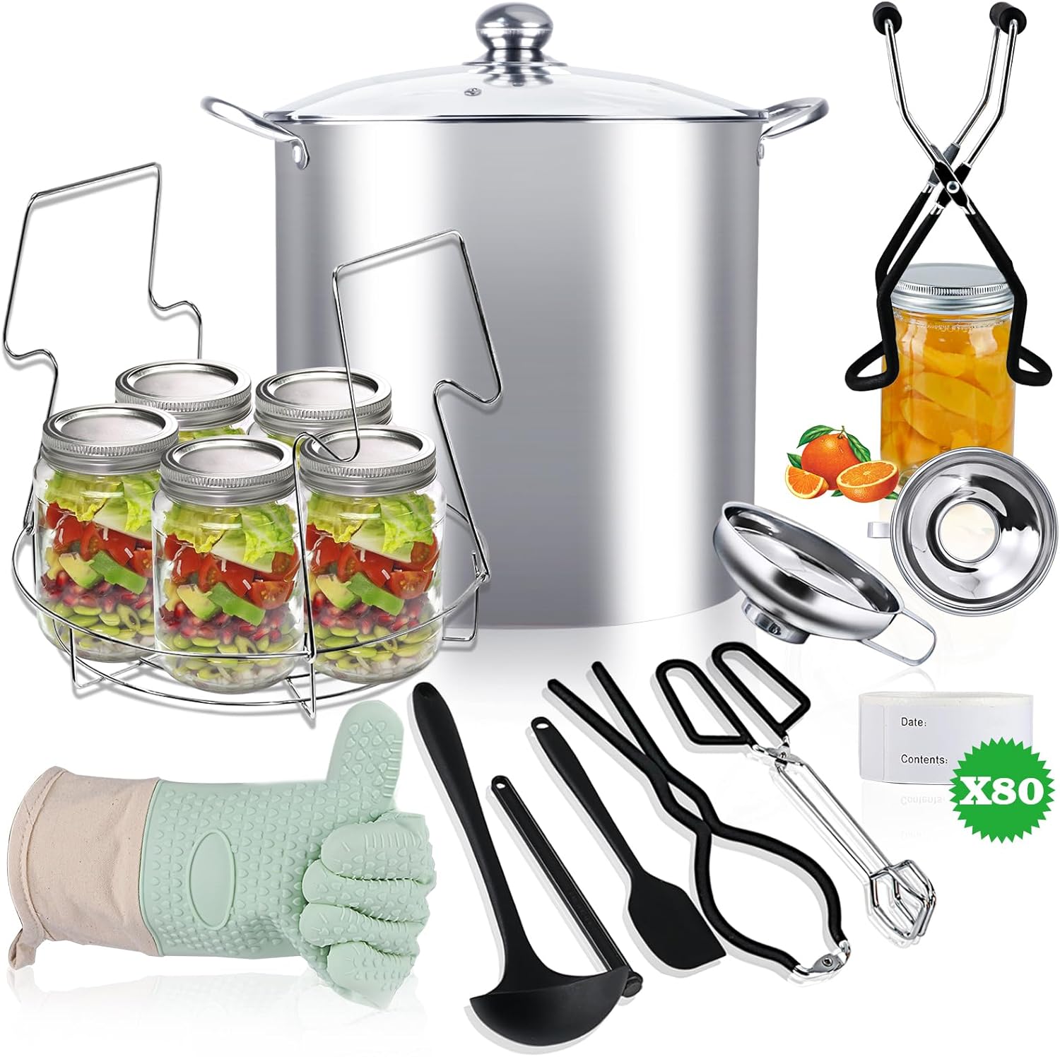 Vigamimn Canning Pot Kit with Rack and Lid