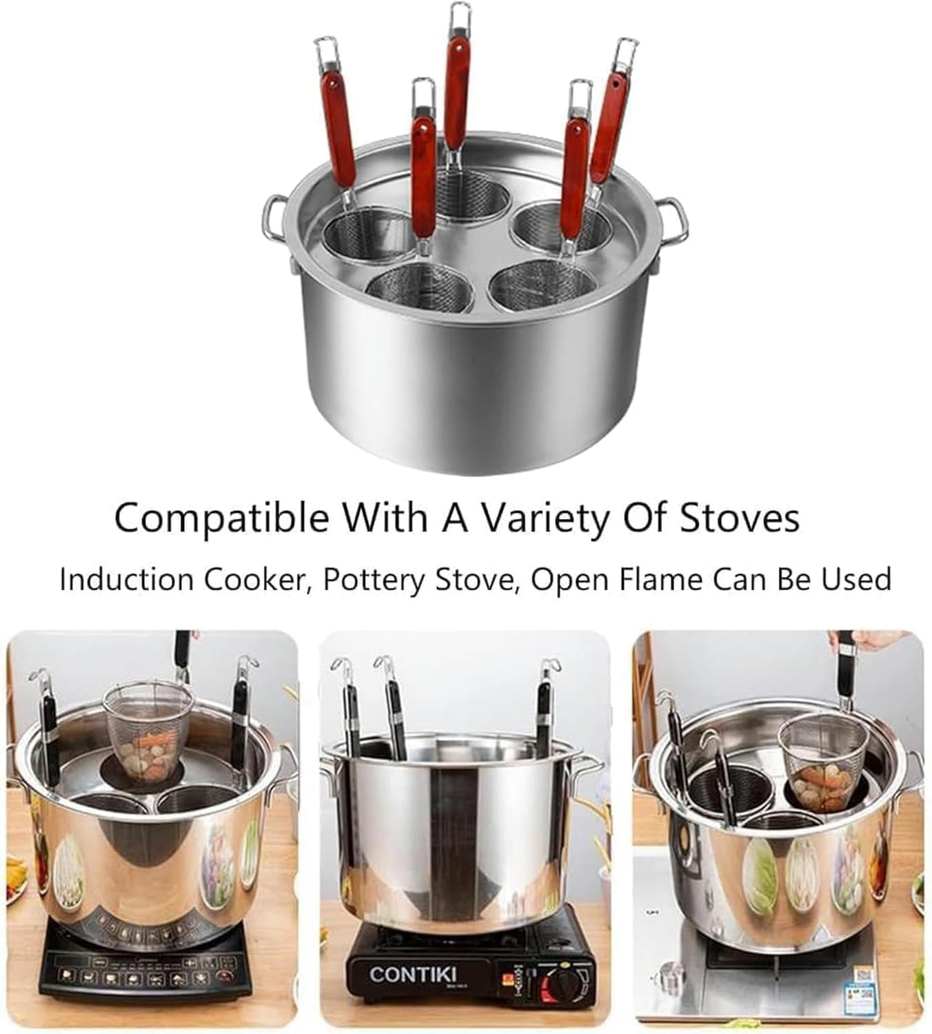 Stainless Steel Pasta Cooker Set for Kitchen Restaurants