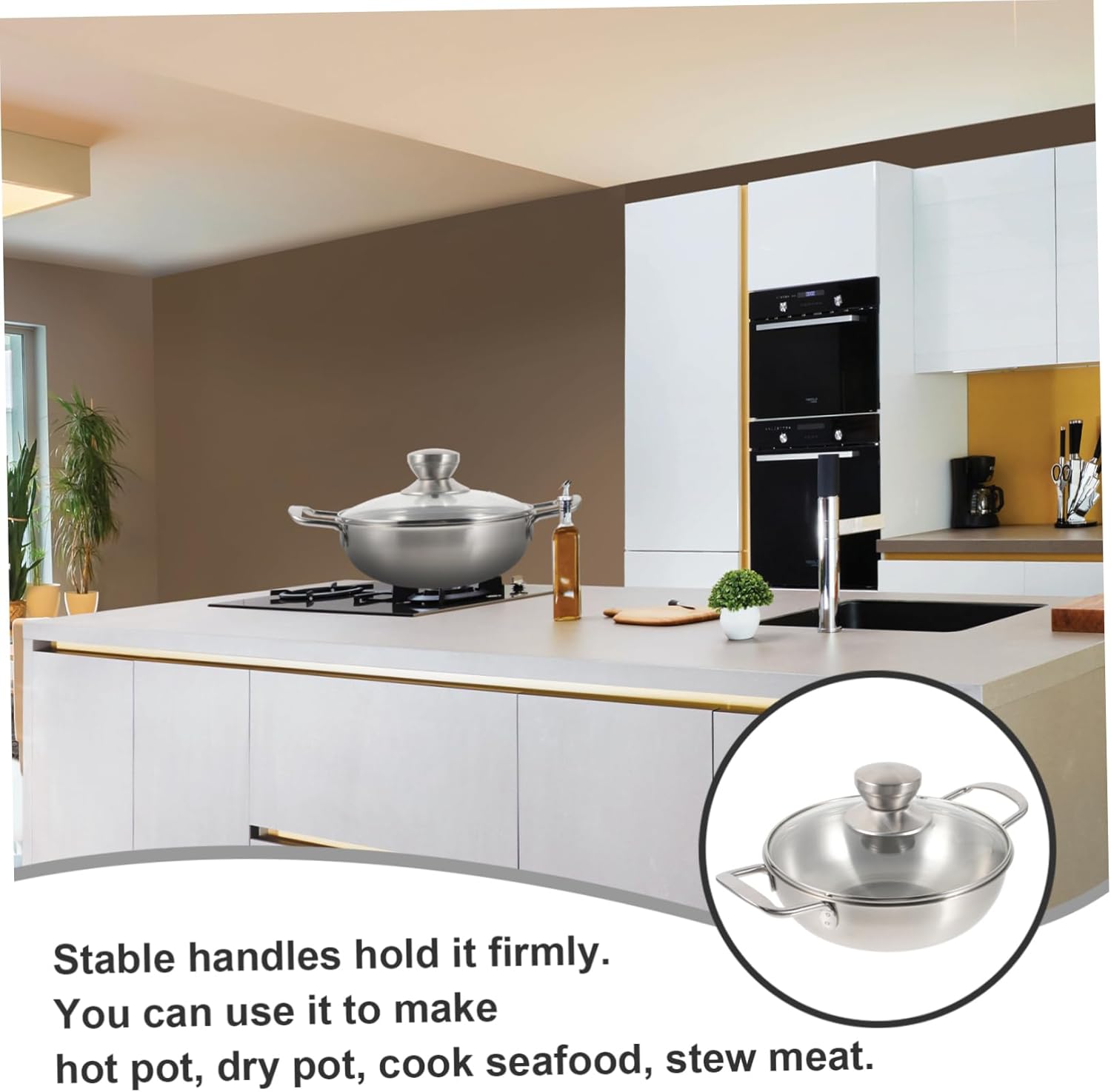 VANZACK Mini Hot Pot Frying Pan