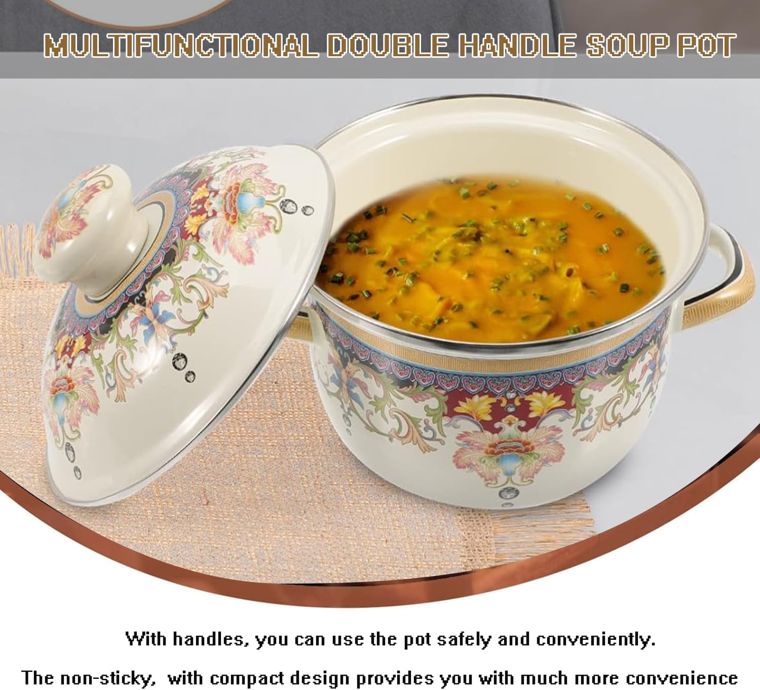 XgxozHigh-Quality Nonstick Stockpot with Lid Oven Safe Heat Retaining