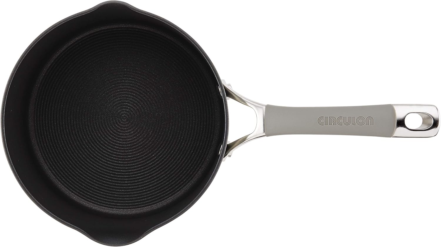 Circulon Durable 3-Qt Covered Straining Pour Spouts Aluminum Saucepan Nonstick Stainless Steel