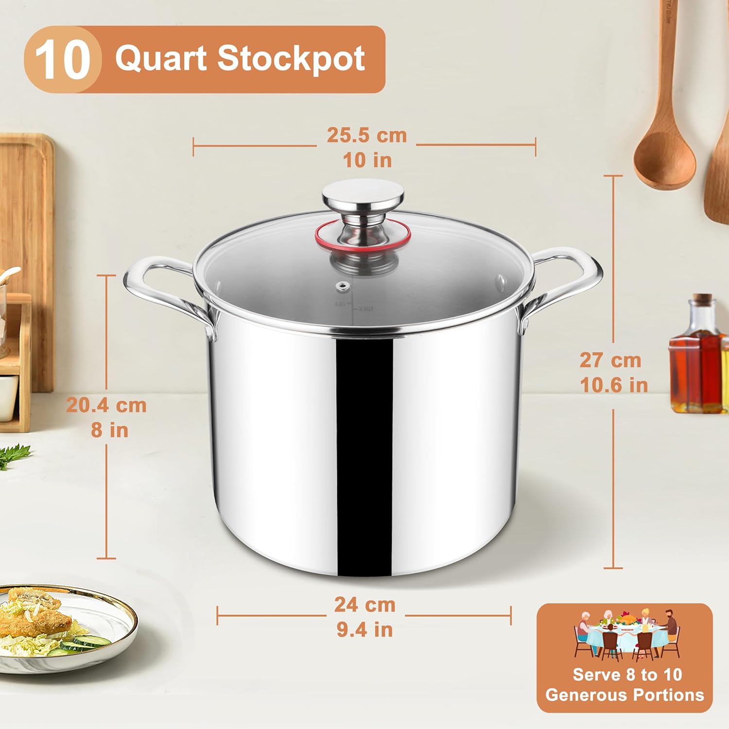 Herogo 10 Quart Stock Pot