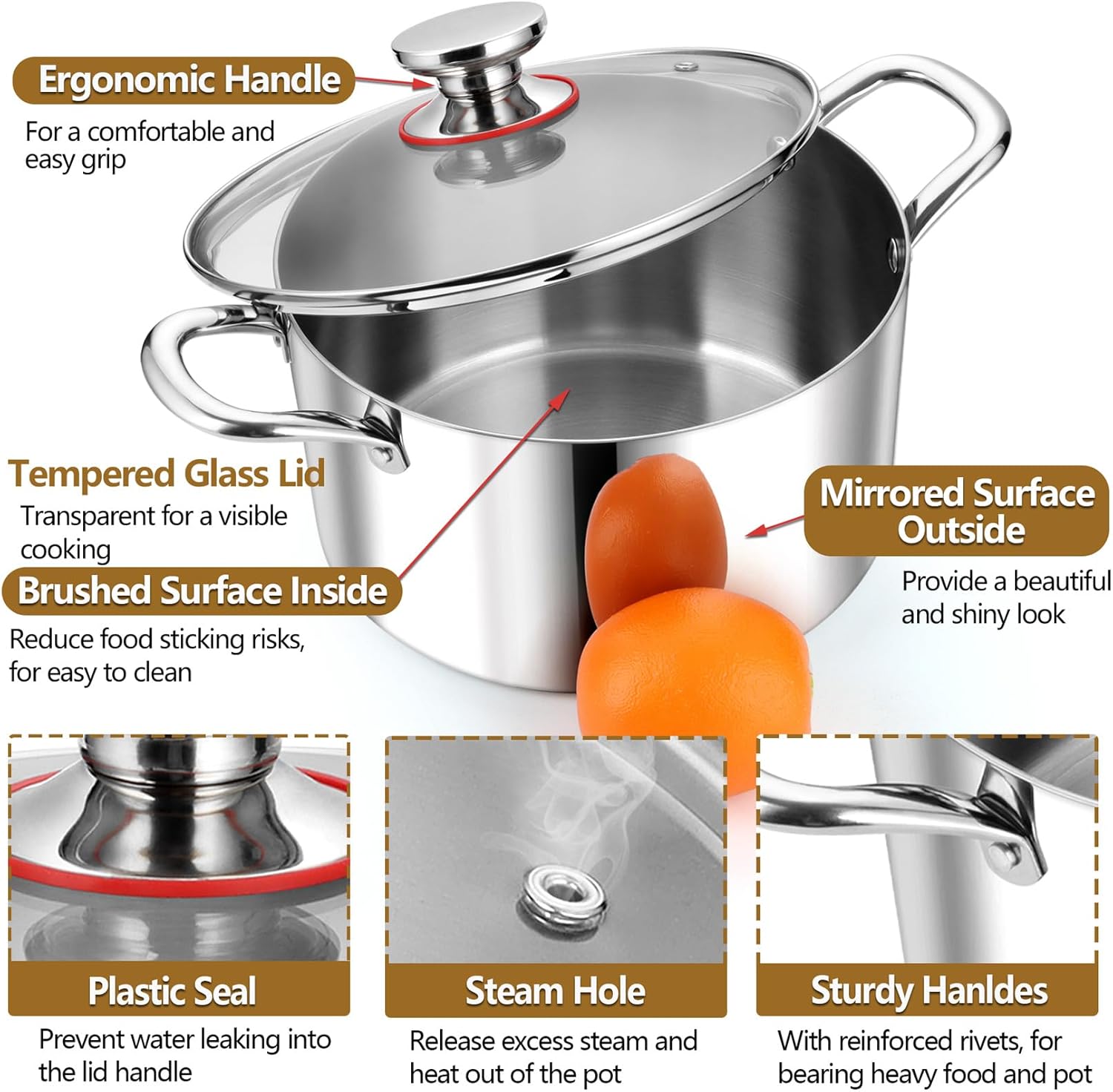 PP CHEF 8 Quart Stockpot