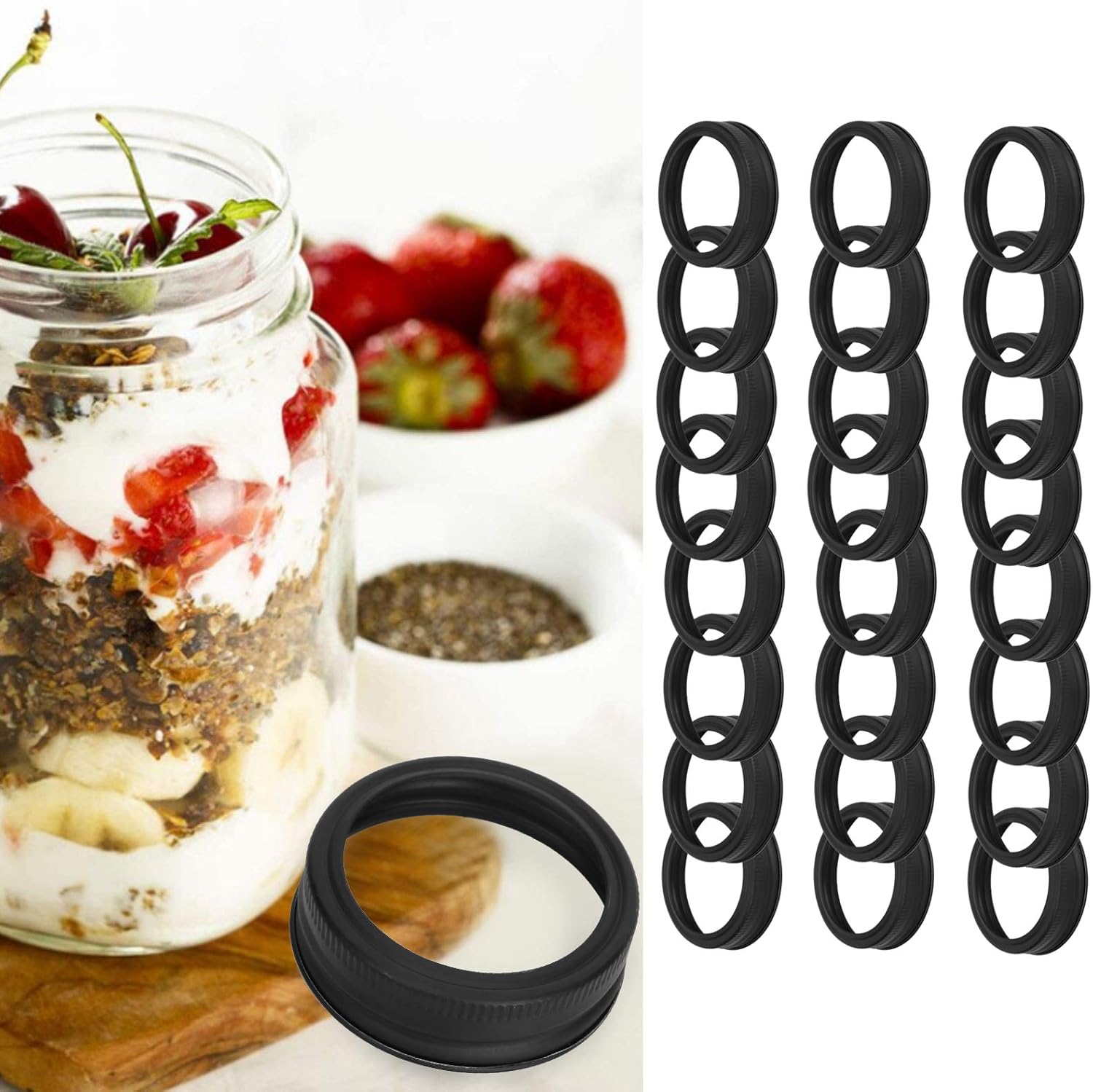 Easy-Master 24-Piece Stainless Steel Mason Jar Lids