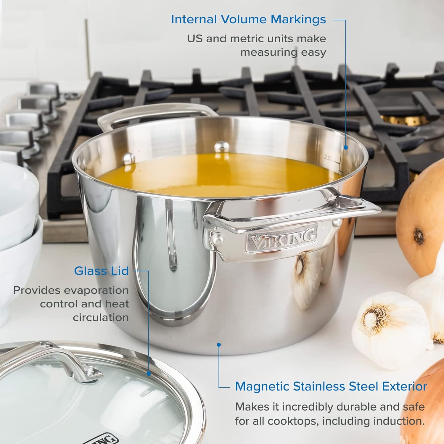 Viking 34 qt Stock Pot with Lid