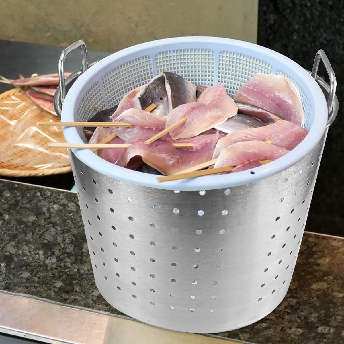 High-Quality Stainless Steel Stock Pot Steamer Basket