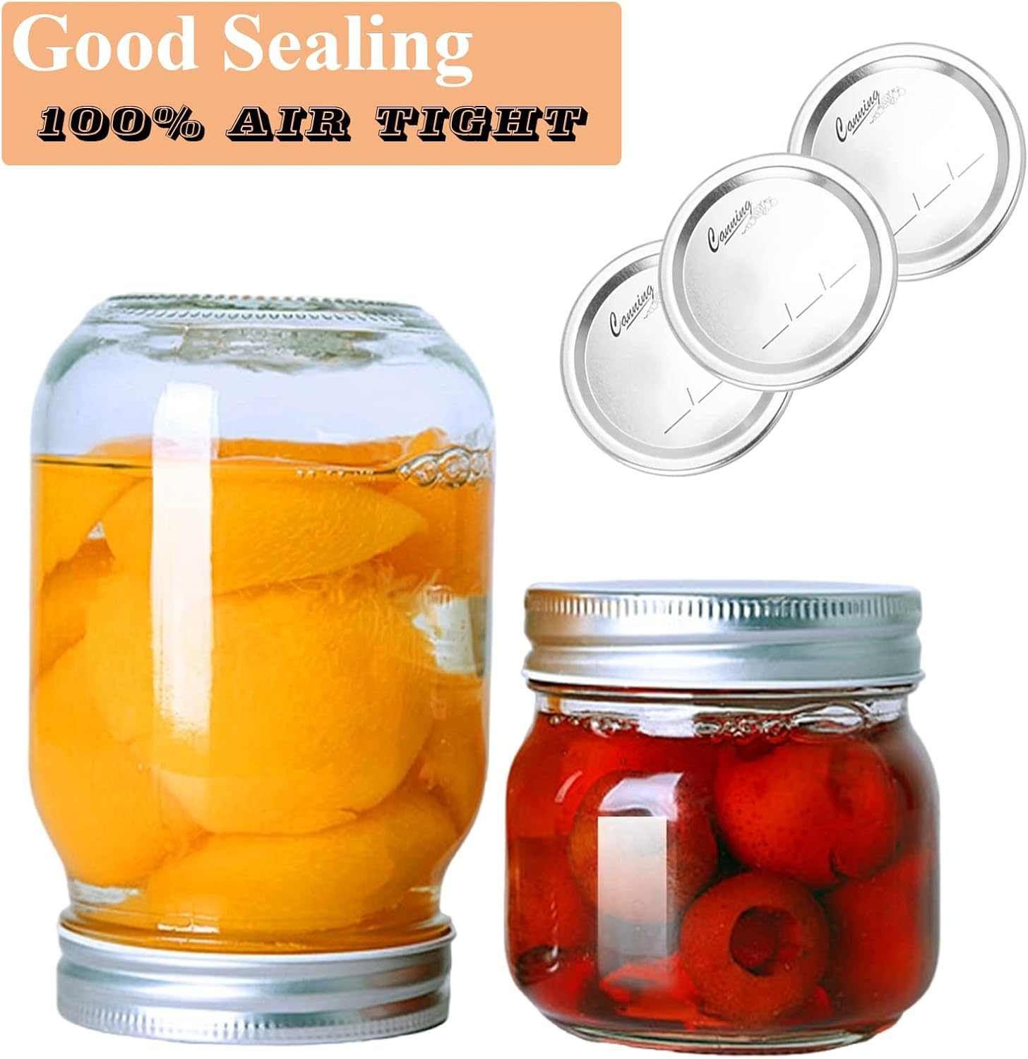 100-Count Regular Mouth Canning Lids for Ball Kerr Jars