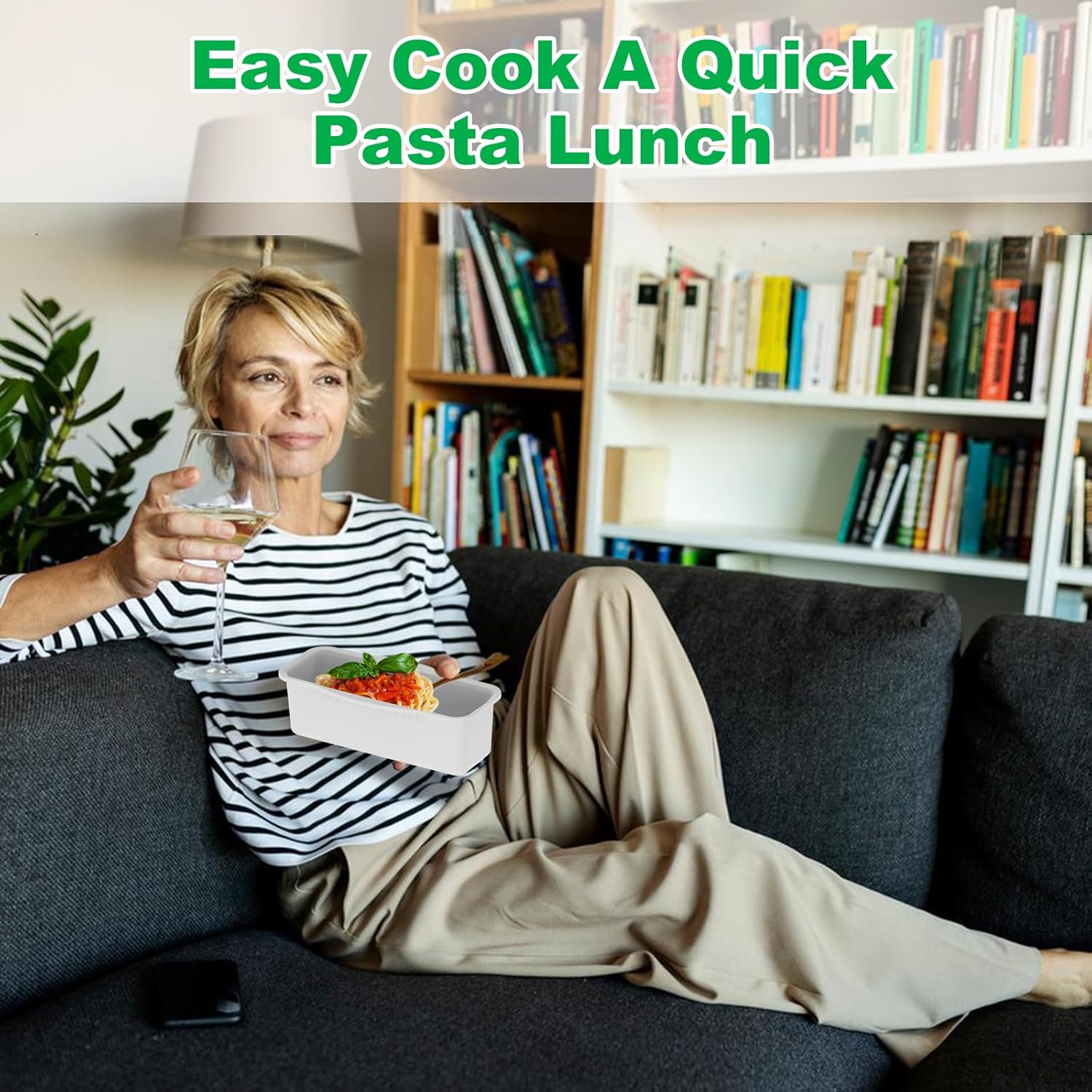 Microwave Pasta Maker with Strainer Lid