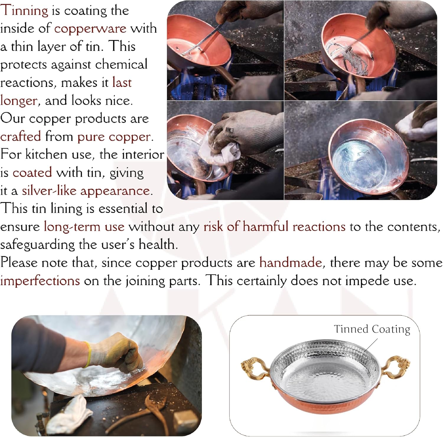 Hakan Copper Round Chef Pan