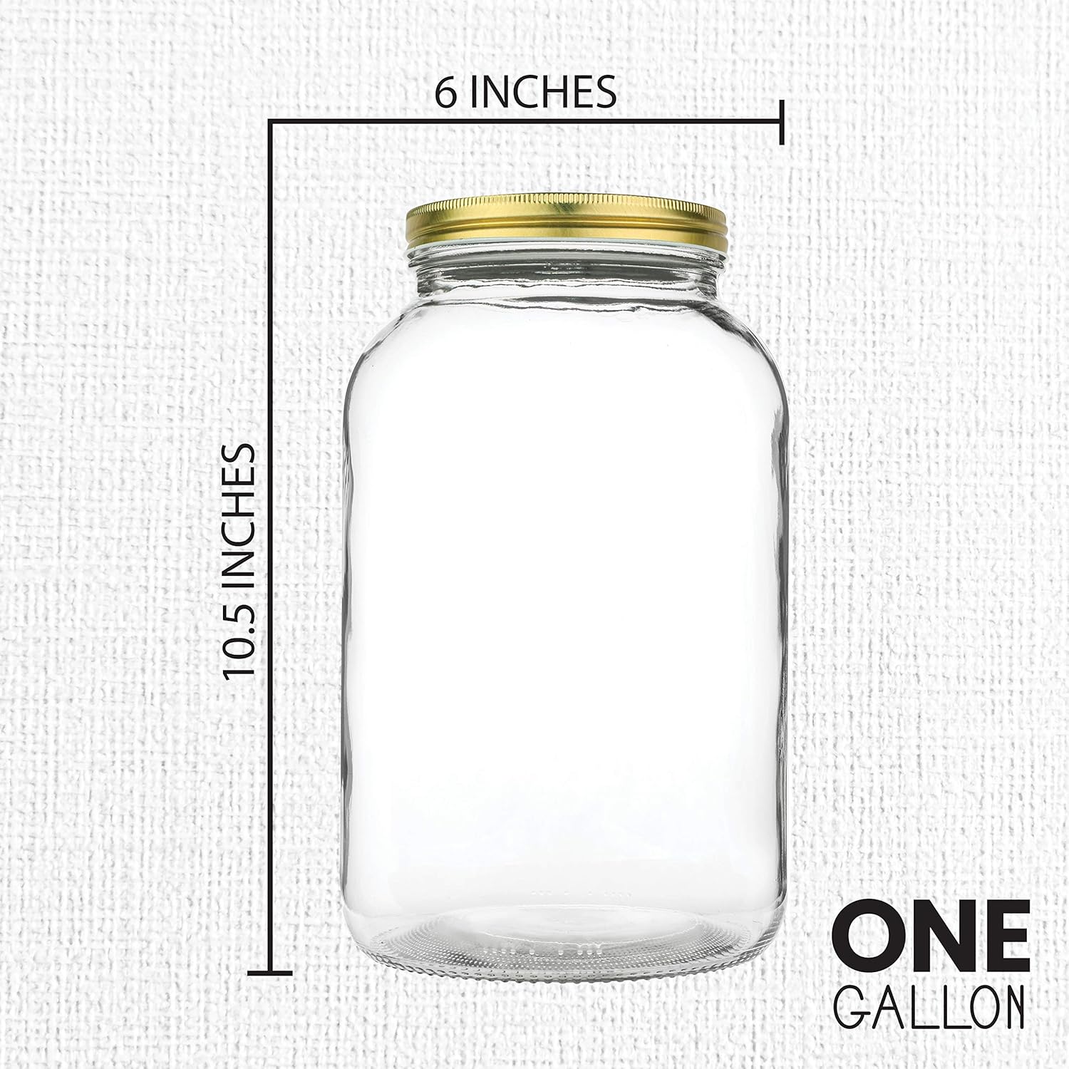 2-PK 1 Gallon Glass Mason Jars
