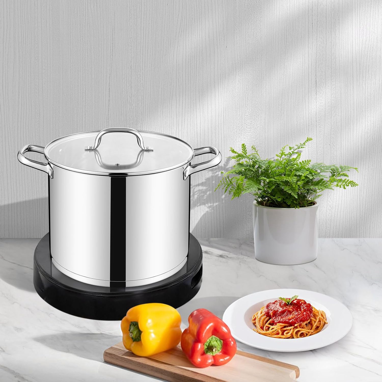 Precise 10 qt Tri-Ply stainless steel stock pot
